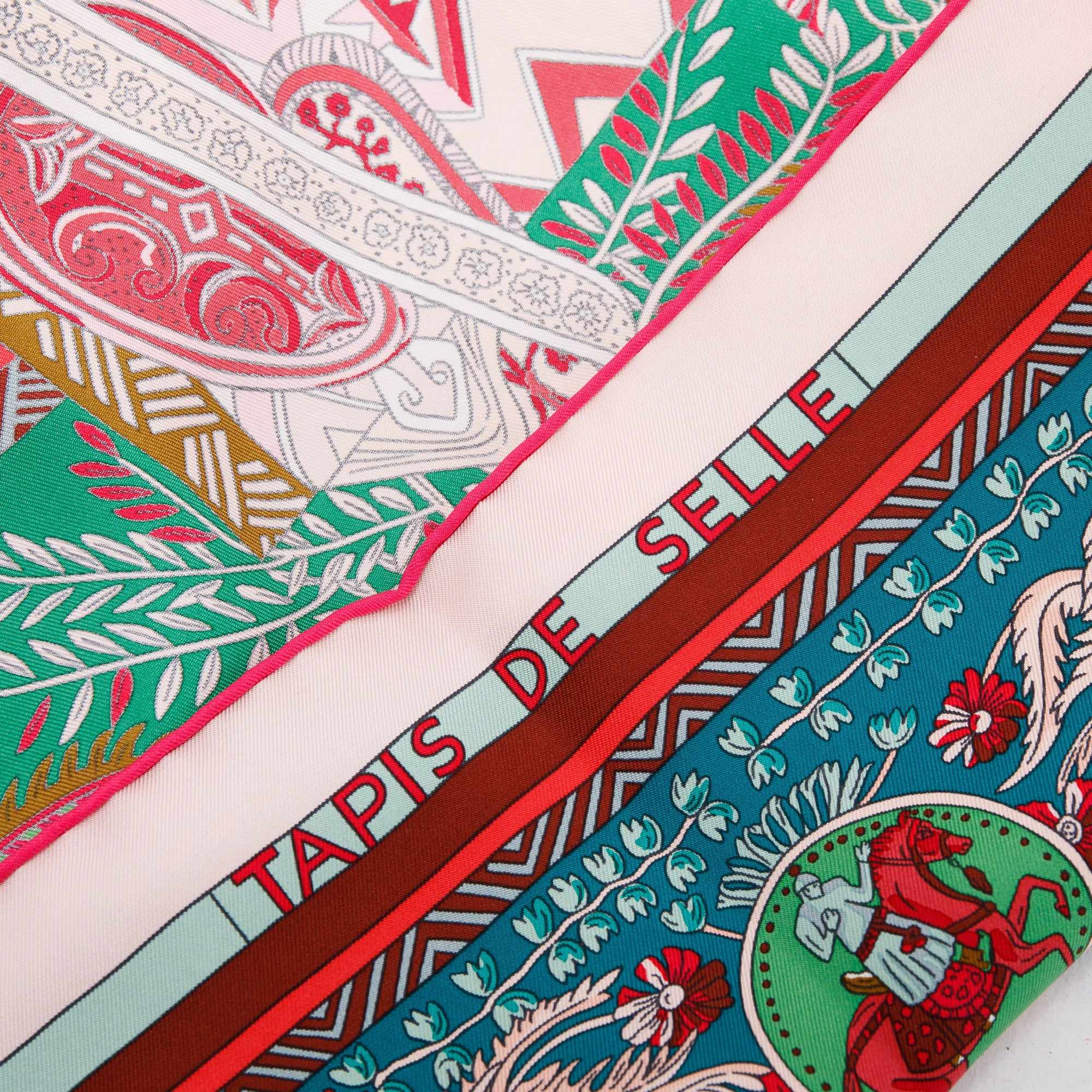 Hermes 'Tapis de Selle' Silk Scarf 90 w/ Box