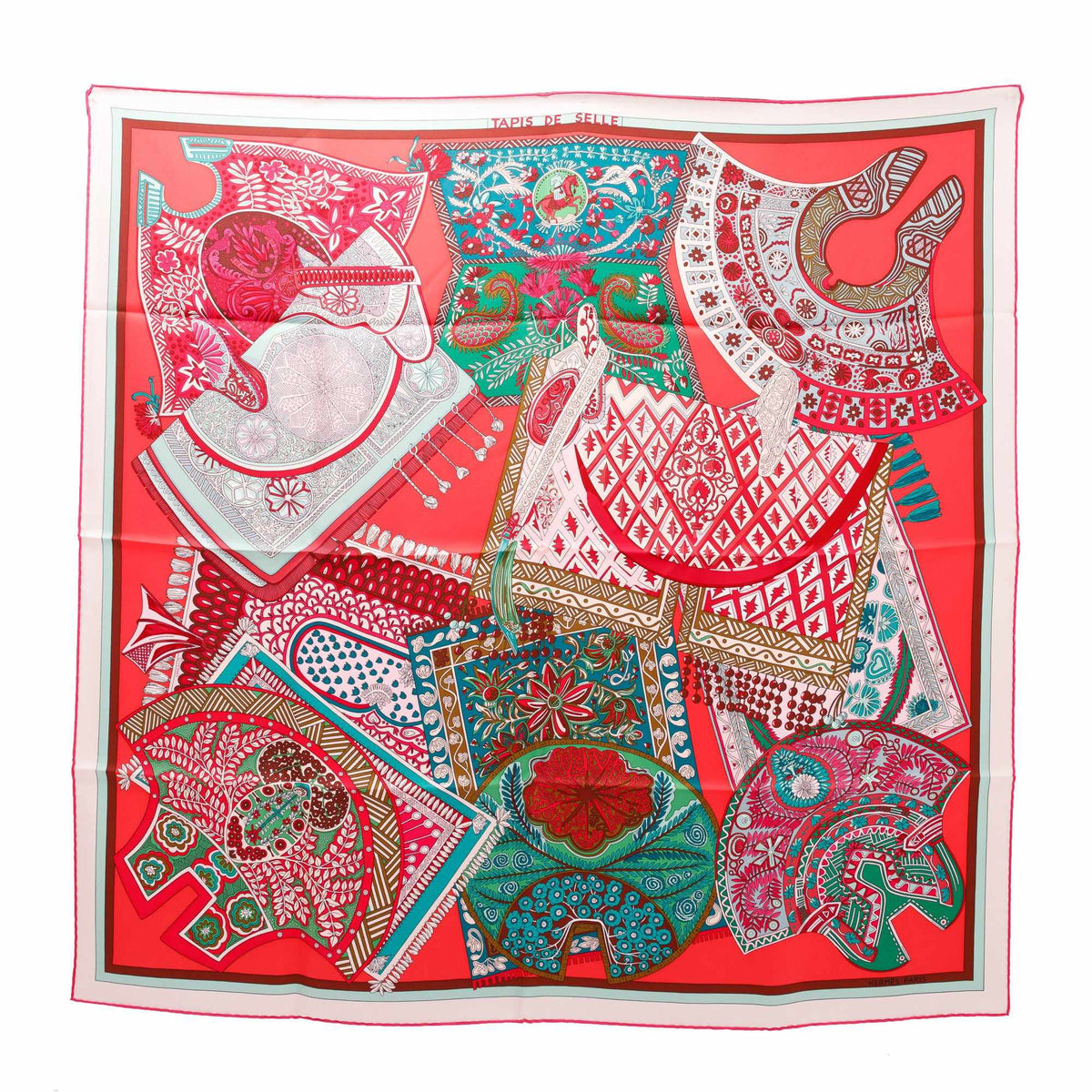 Hermes 'Tapis de Selle' Silk Scarf 90 w/ Box – OLIVER'S