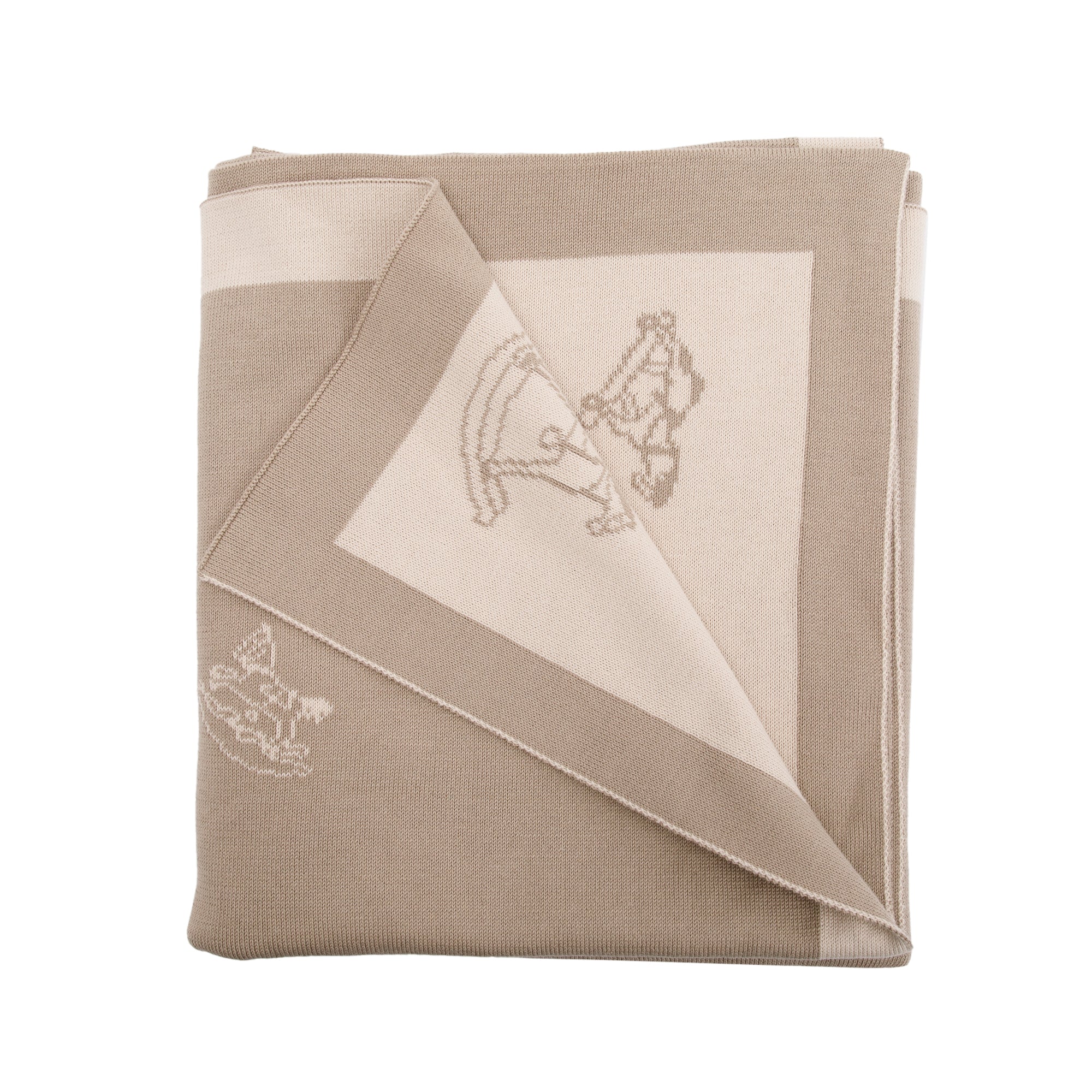 Hermes Taupe Cotton Adada Baby Blanket