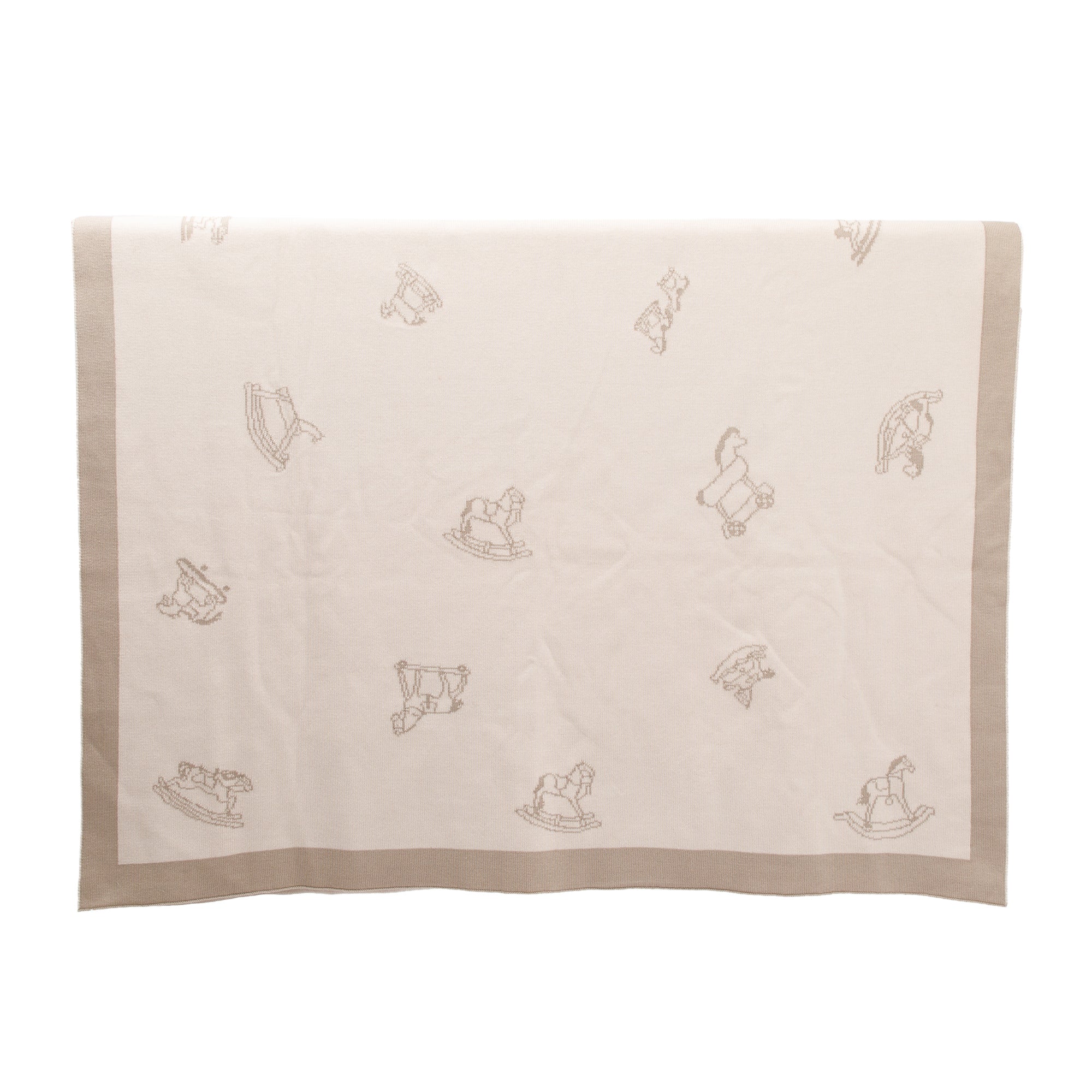 Hermes Taupe Cotton Adada Baby Blanket