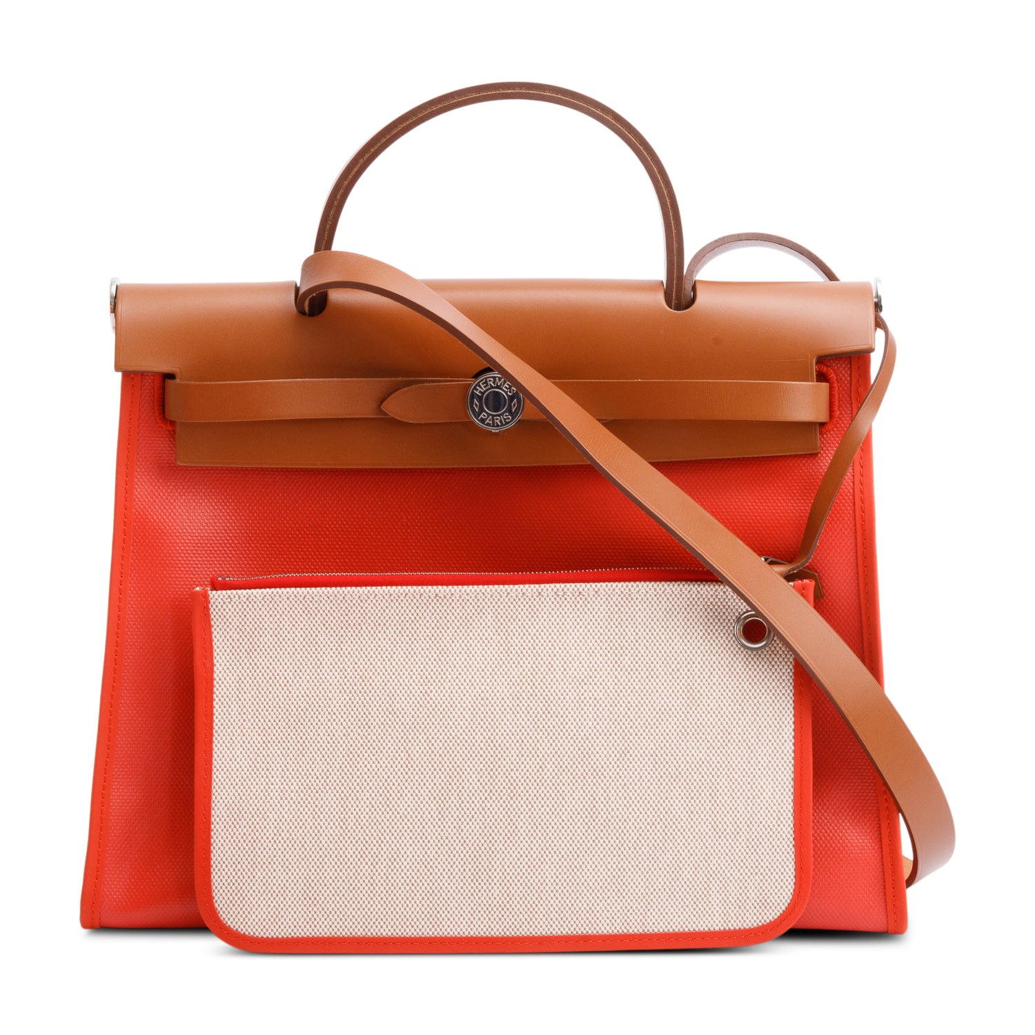 Hermes Toile H Berline Vache Hunter Herbag Zip 31 w/ Pouch & Box