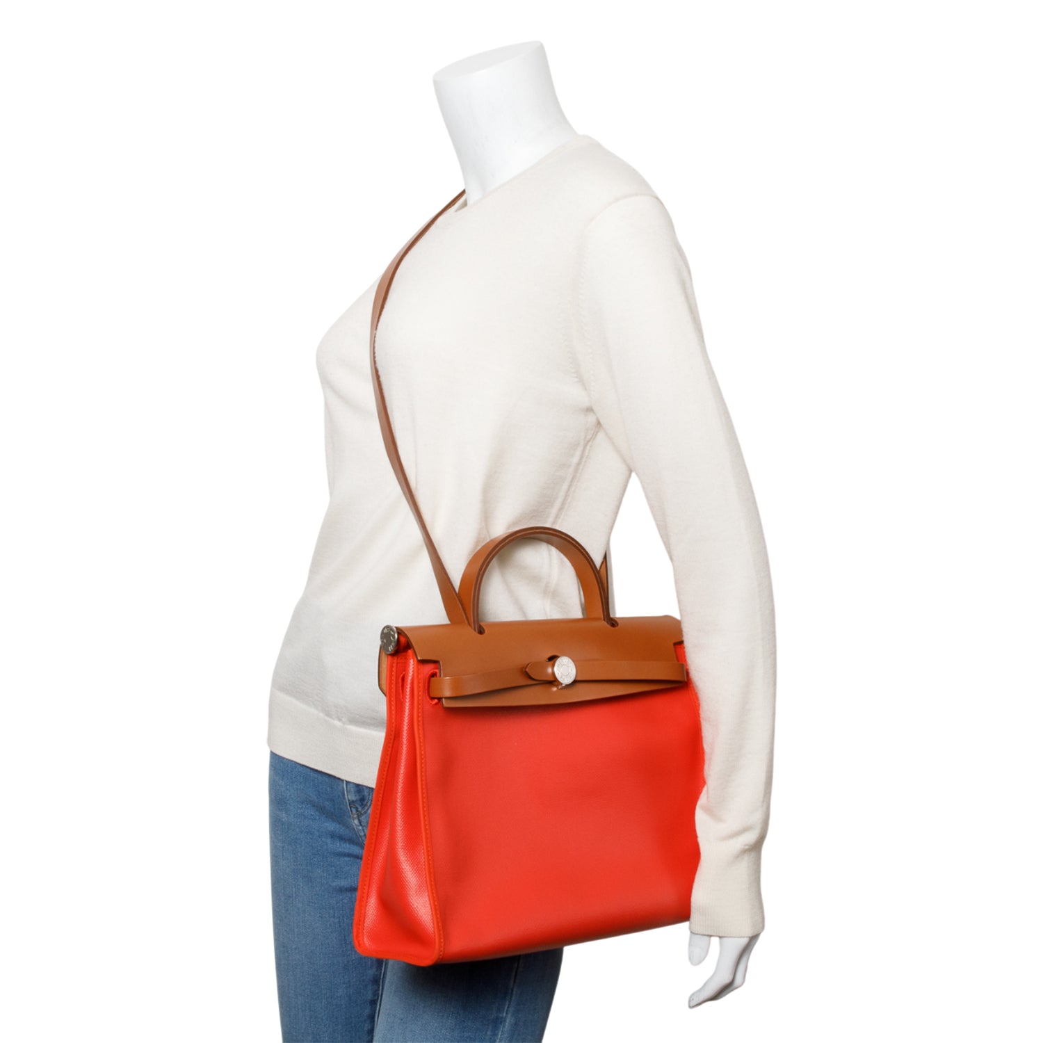 Hermes Toile H Berline Vache Hunter Herbag Zip 31 w/ Pouch & Box