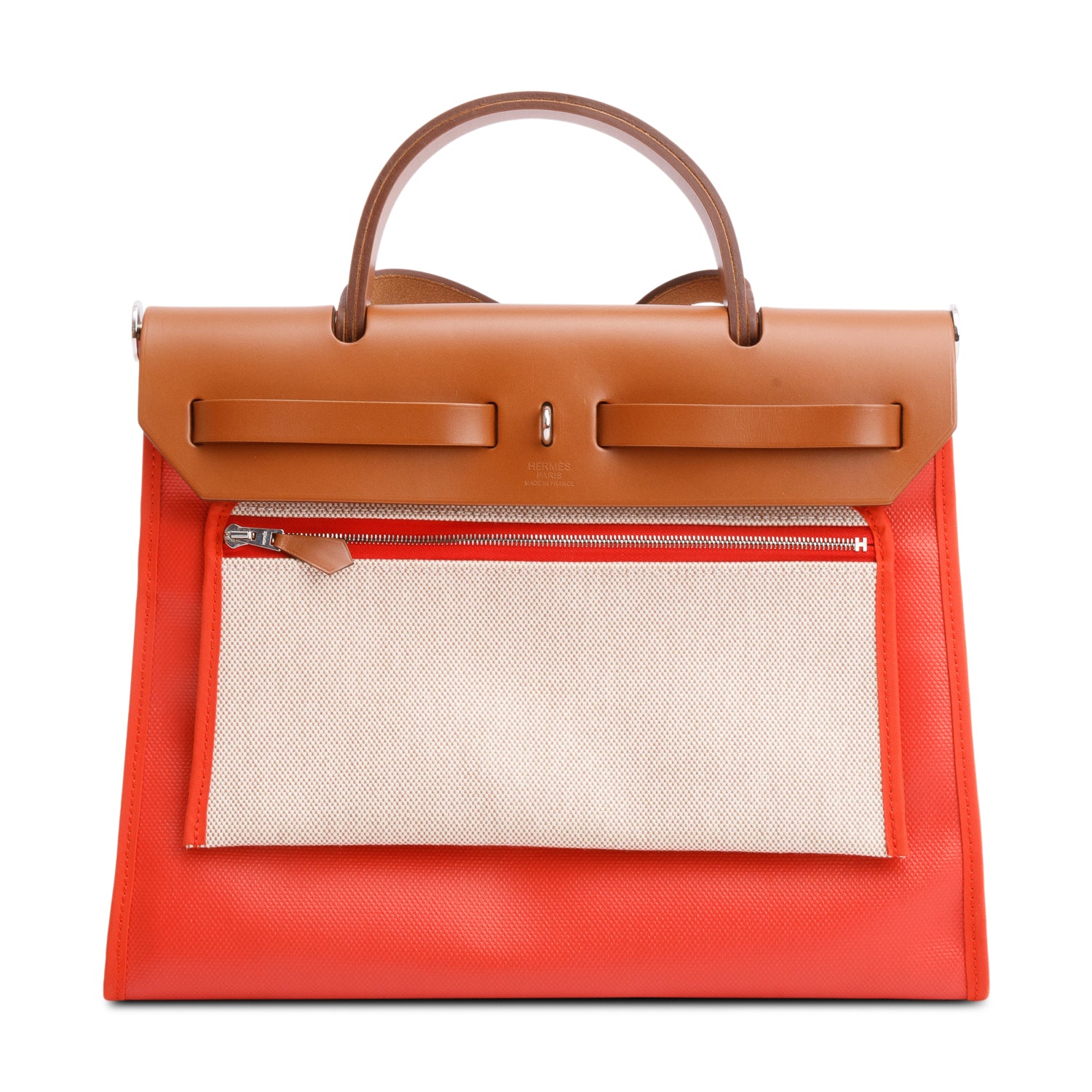 Hermes Toile H Berline Vache Hunter Herbag Zip 31 w/ Pouch & Box