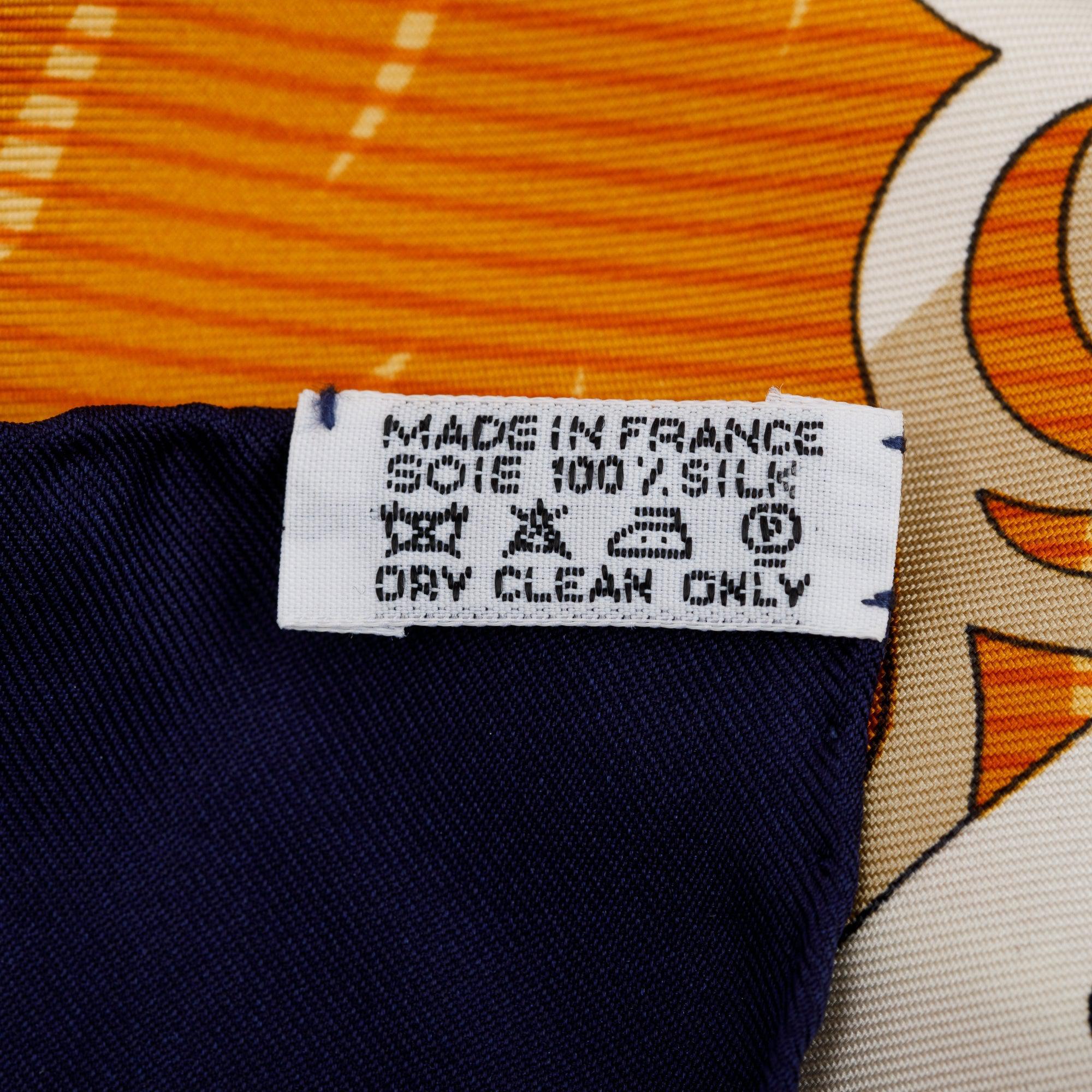 Hermes 'Varangues' Multicolour Silk Scarf 90 w/ Box