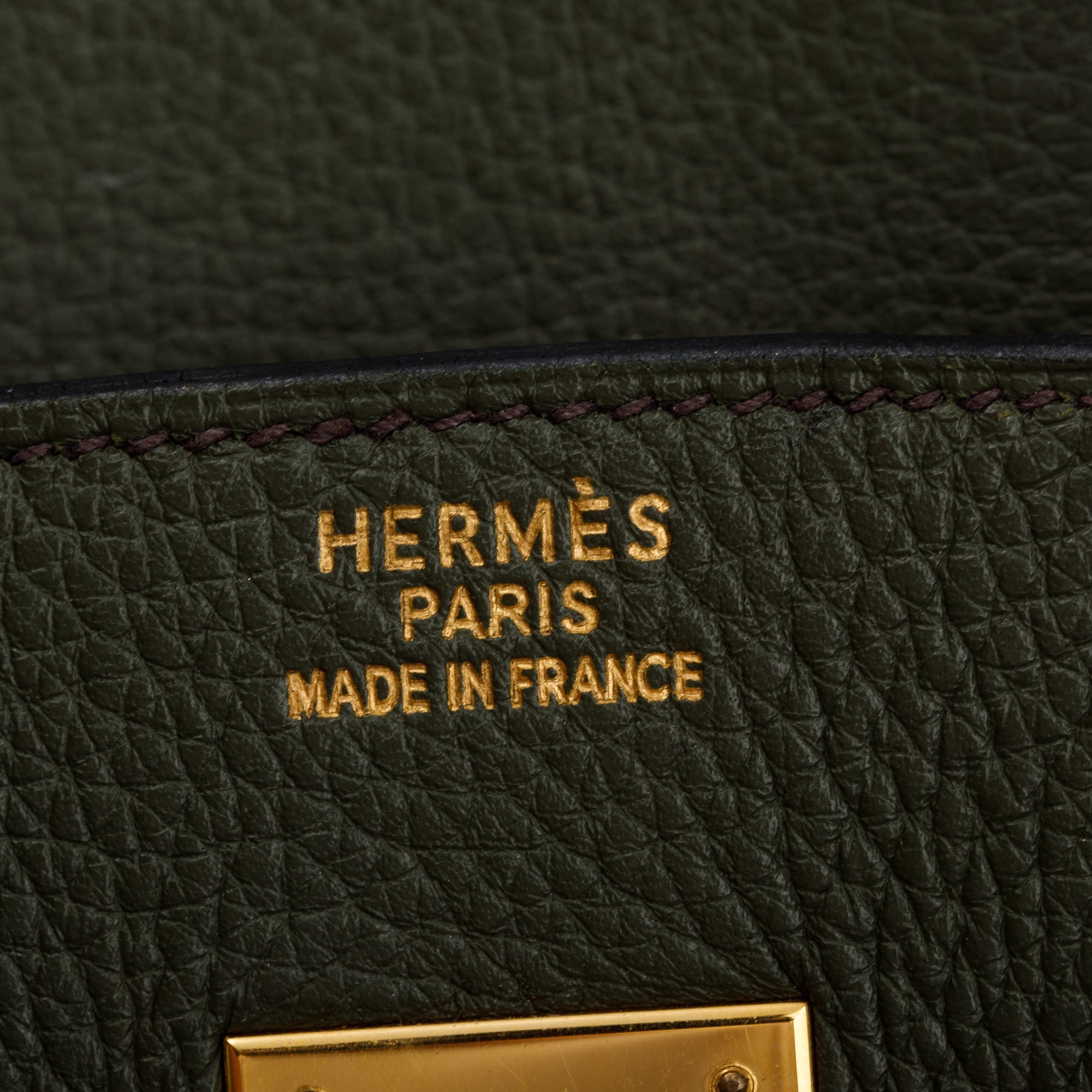 Hermes Vert De Gris Taurillon Clemence Birkin 35