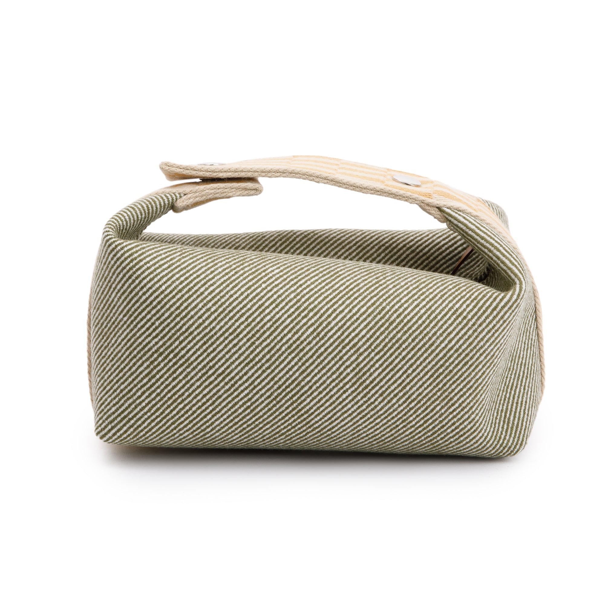 Hermes Vert Foret Toile Wool Small Bride-A-Brac H Natte Case