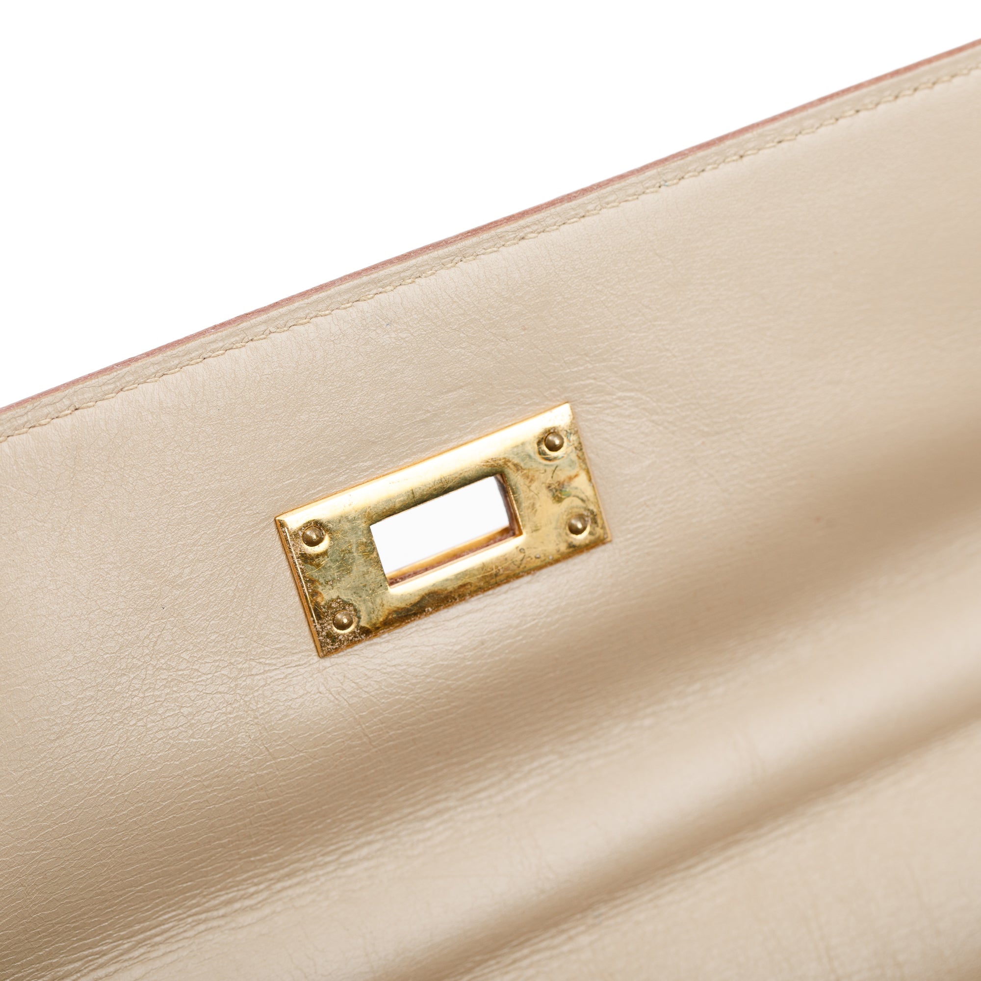 Hermes Vintage Beige Veau Box Leather Kelly Retourne 28