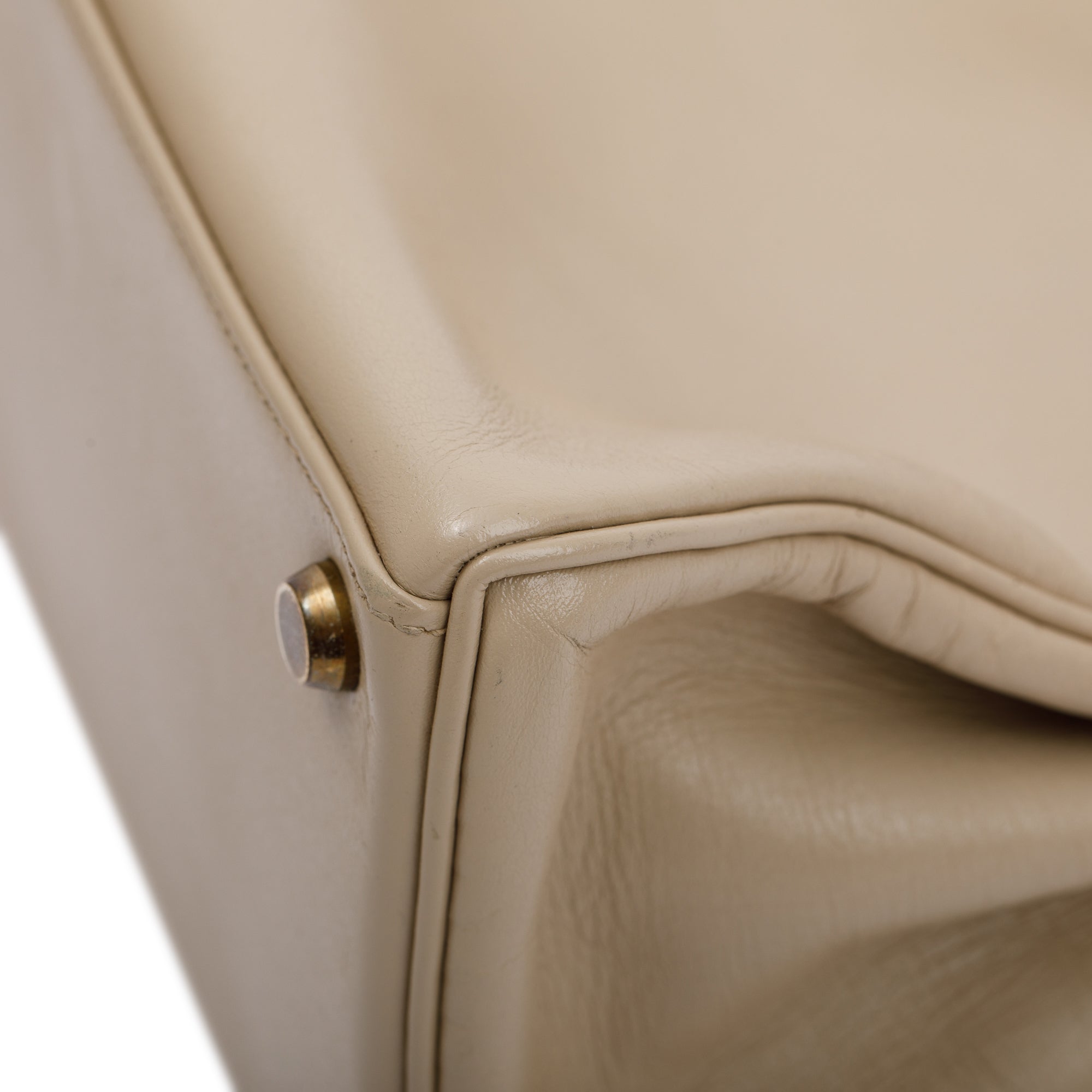 Hermes Vintage Beige Veau Box Leather Kelly Retourne 28