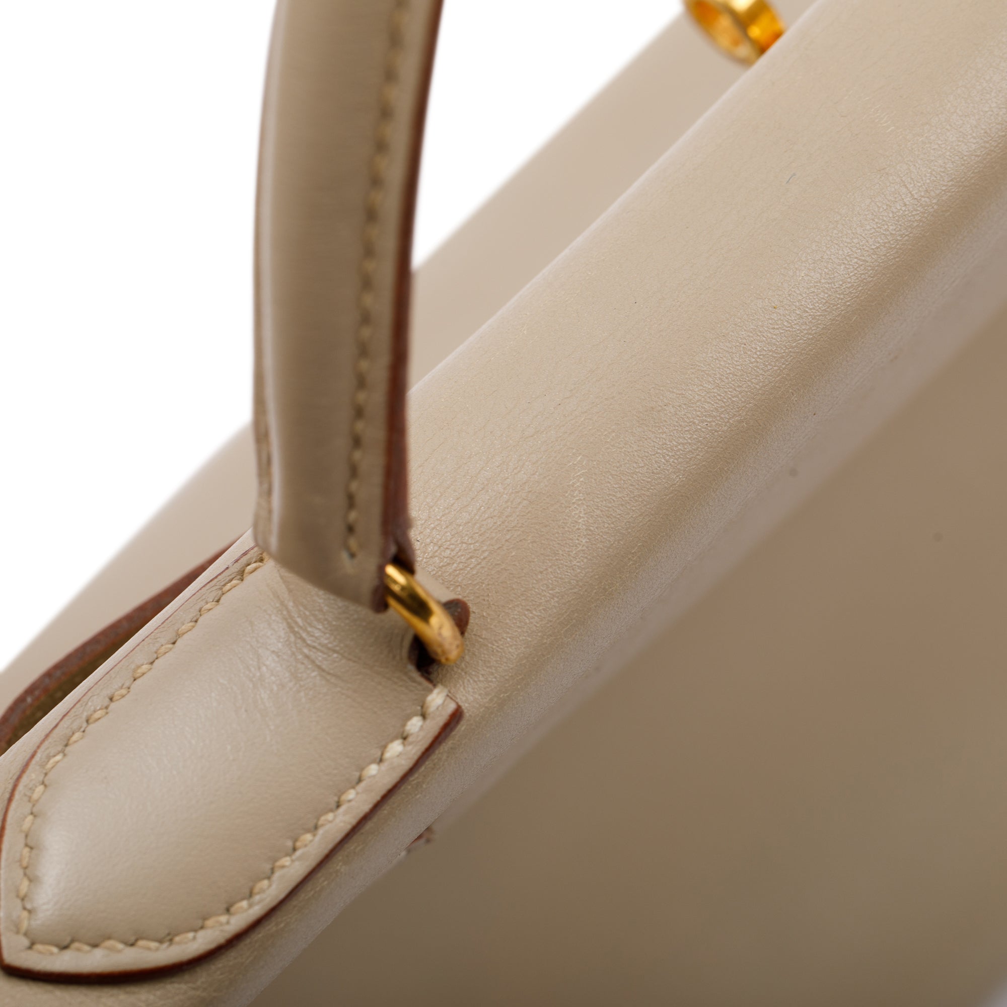 Hermes Vintage Beige Veau Box Leather Kelly Retourne 28