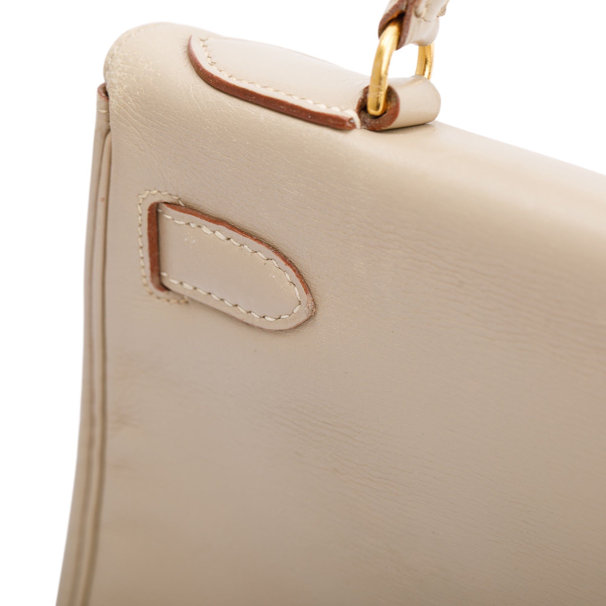 Hermes Vintage Beige Veau Box Leather Kelly Retourne 28