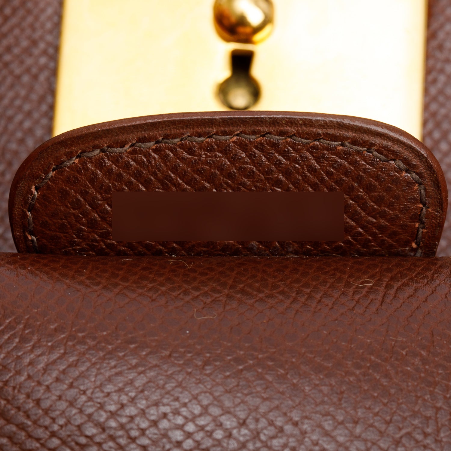 Hermes Vintage Brown Courchevel Leather Sac A Depeches Briefcase