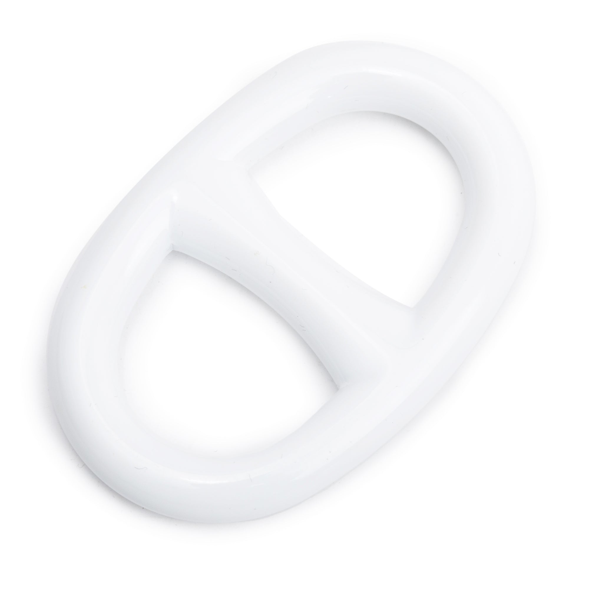 Hermes White Lacquer Chaine D'Ancre Scarf Ring w/ Box