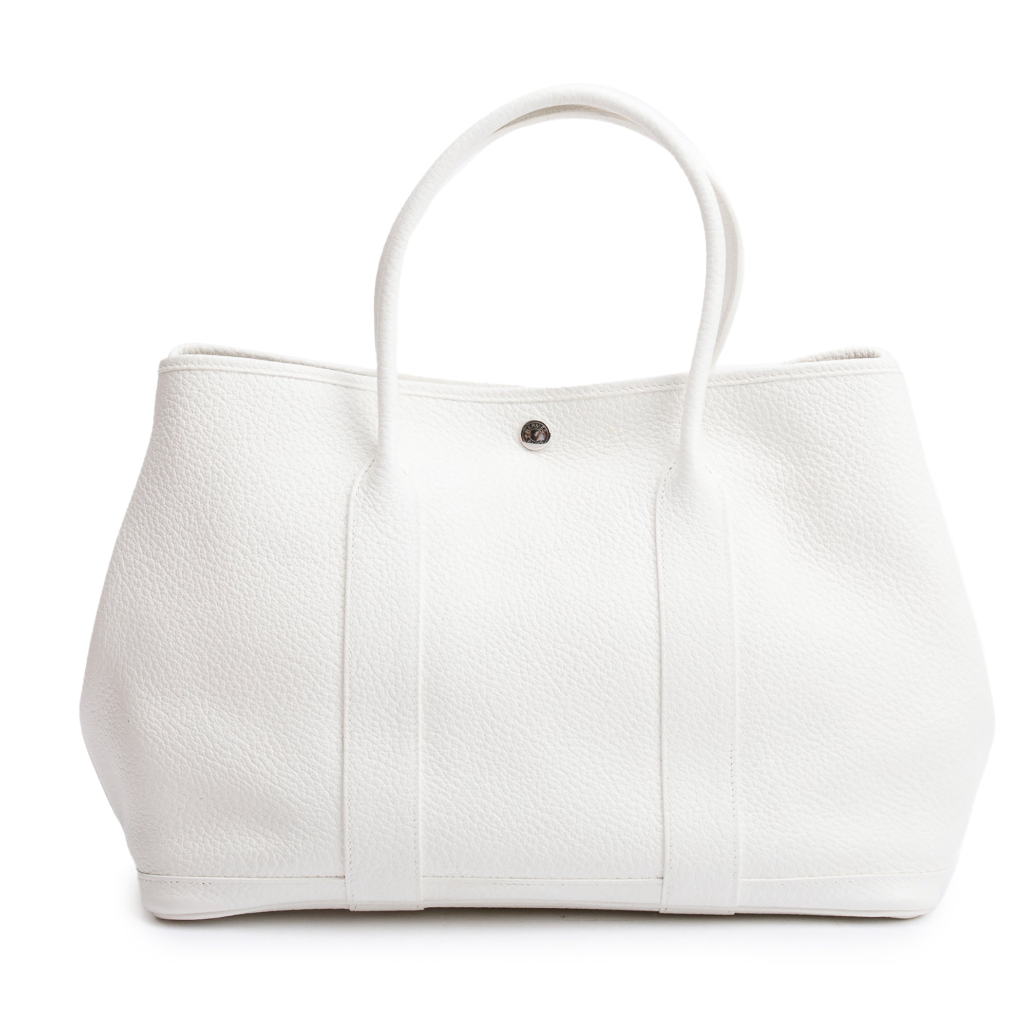Hermes White Negonda Leather Garden Party 36
