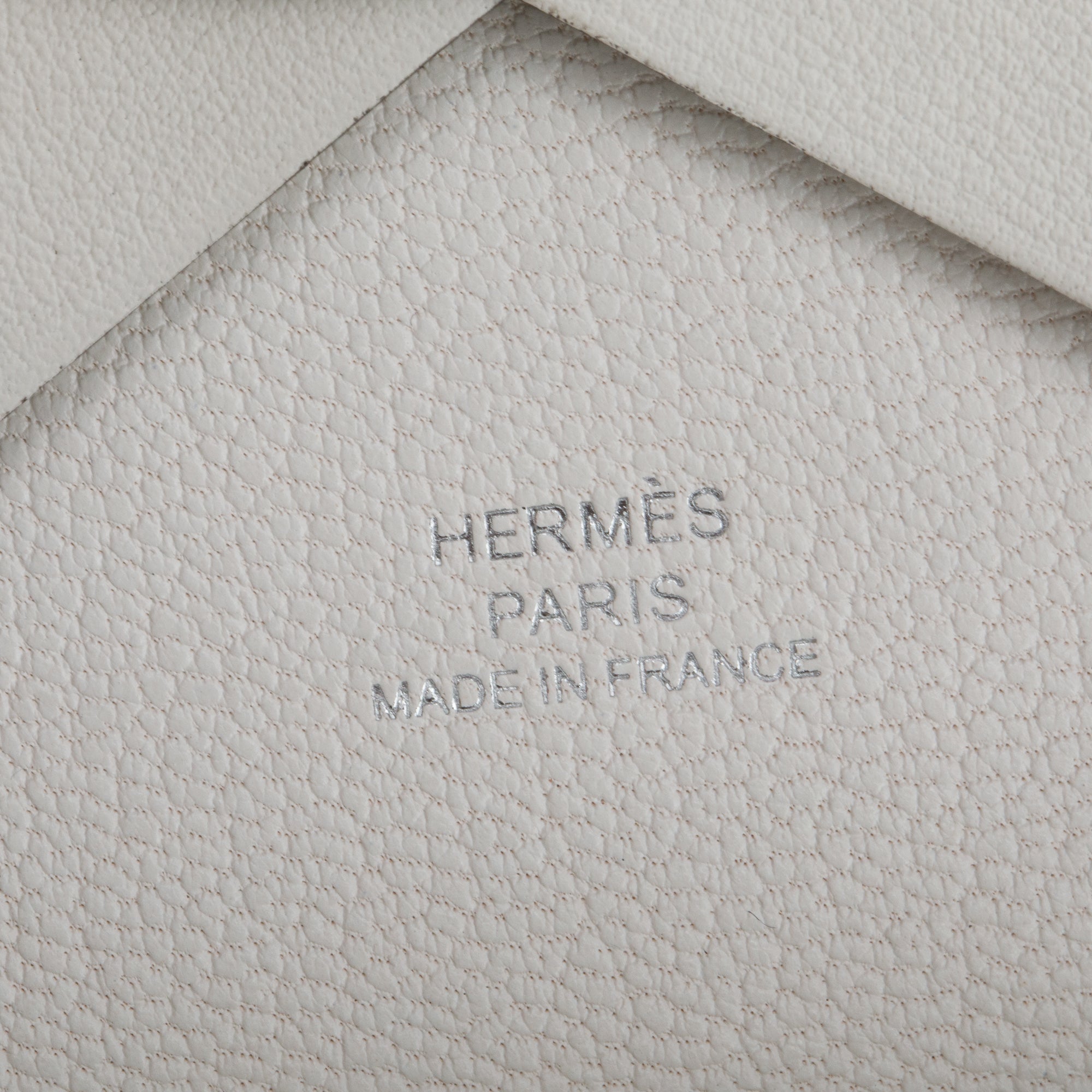 Hermes White Swift Leather Bouquet Calvi Duo Card Case w/ Box