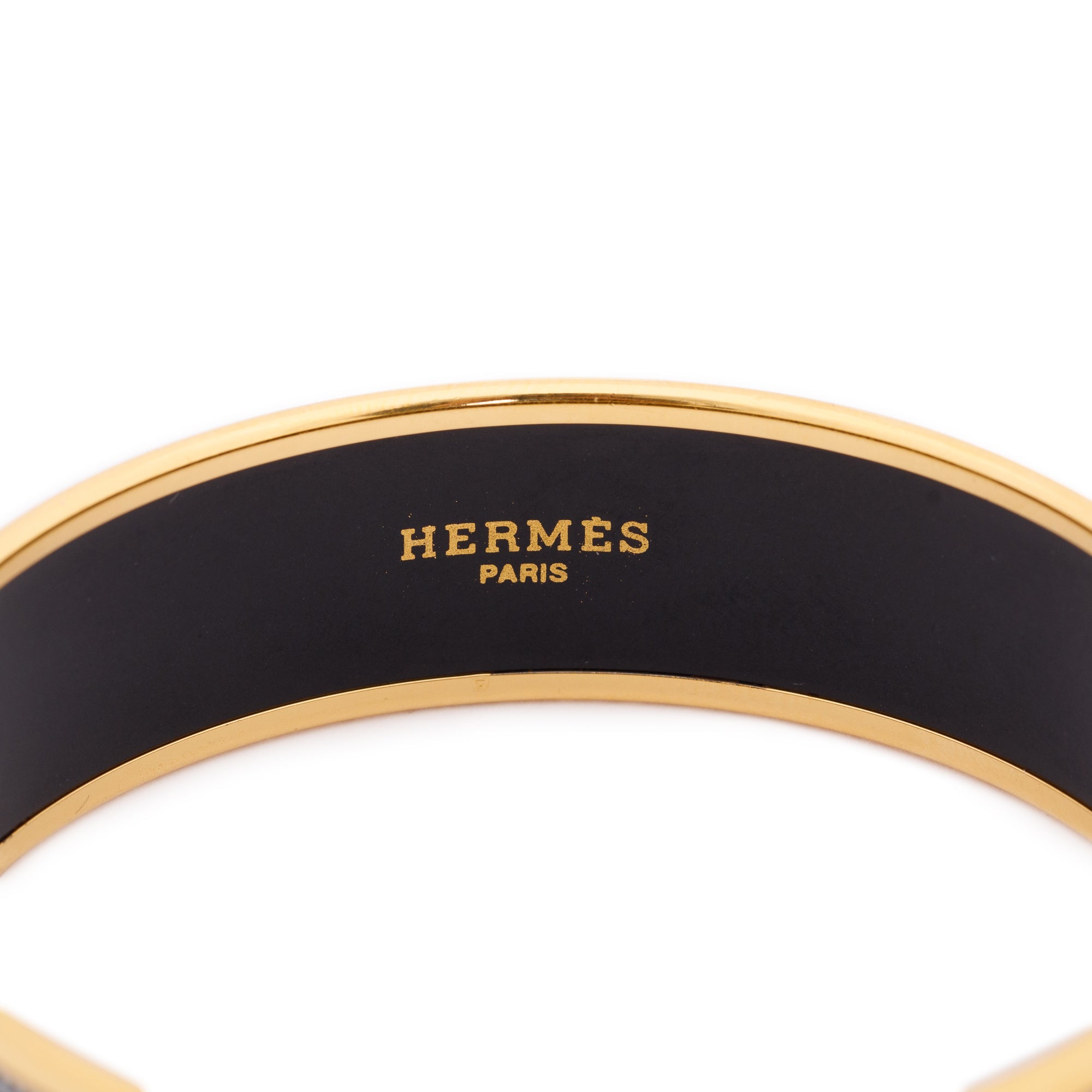 Hermes Wide Enamel Bangle Bracelet