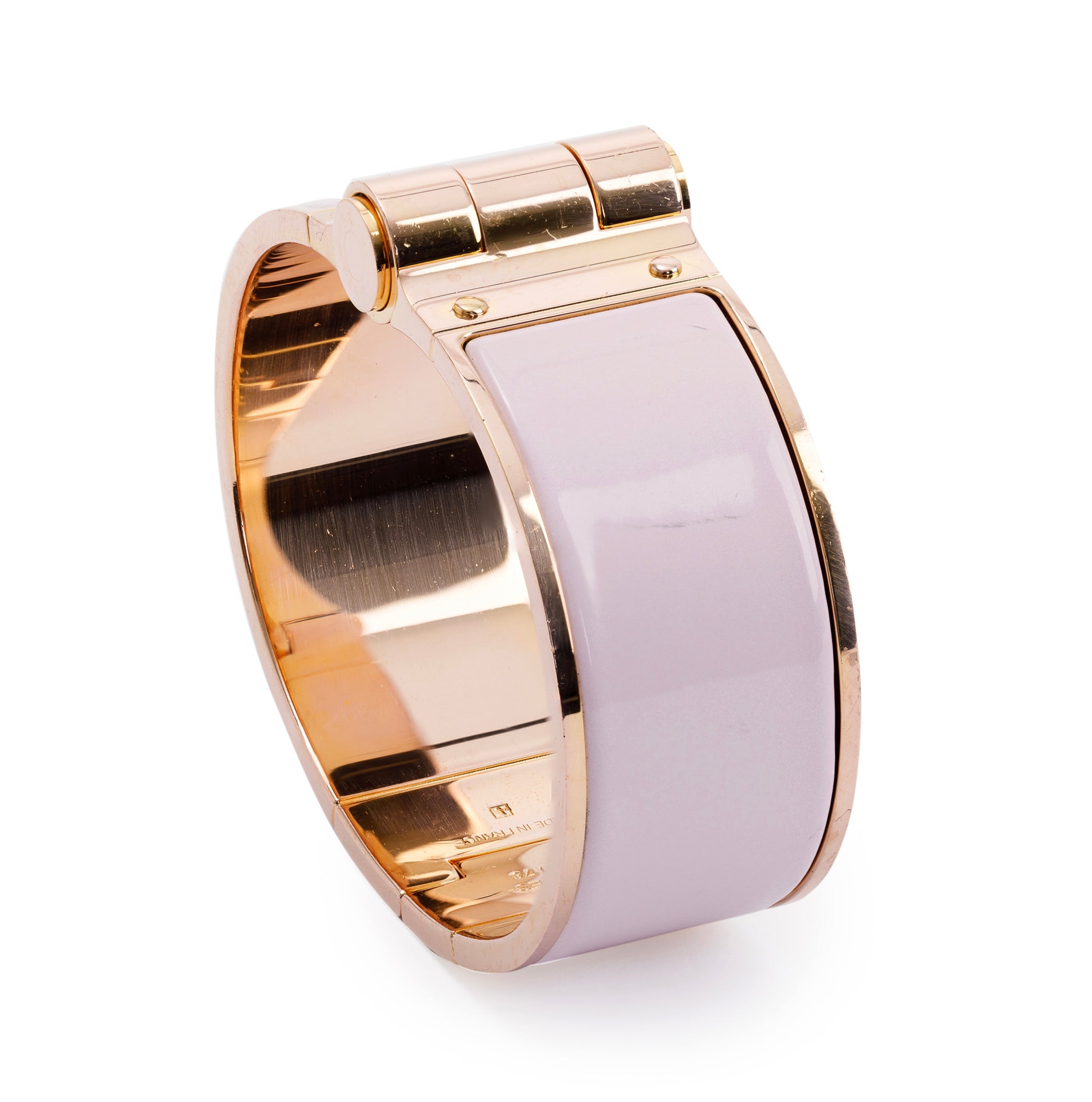 Hermes Wide Hinged Enamel Bracelet