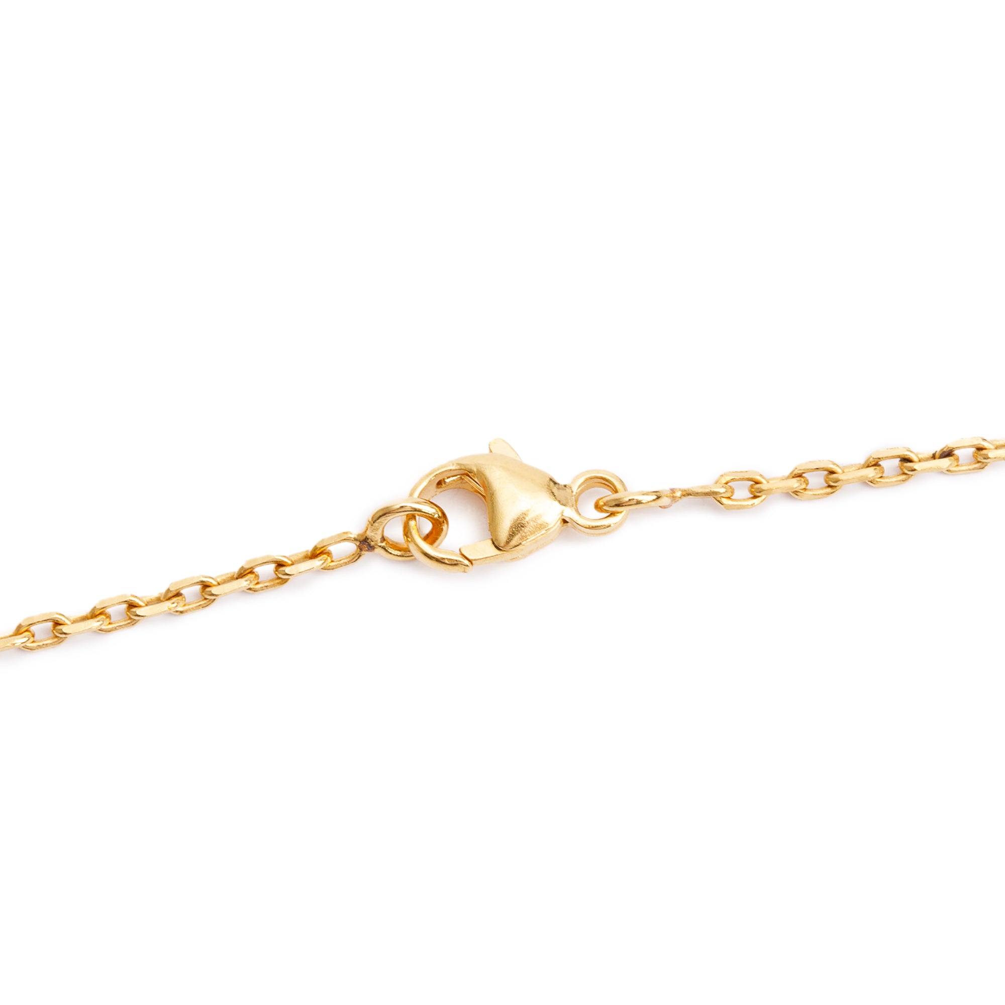 Hermes Yellow Gold-Plated White Lacquered Pop H Pendant Necklace w/ Box