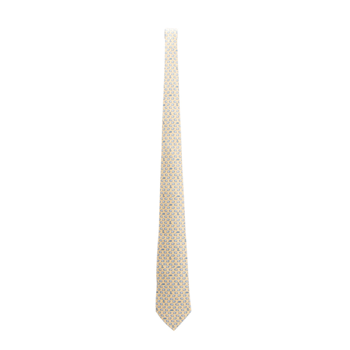 HERMES Gravate Twill Tie 7 イエロー Hermes Yellow Silk Twill Tie 7 Jungle Tie w/ Box – OLIVER'S