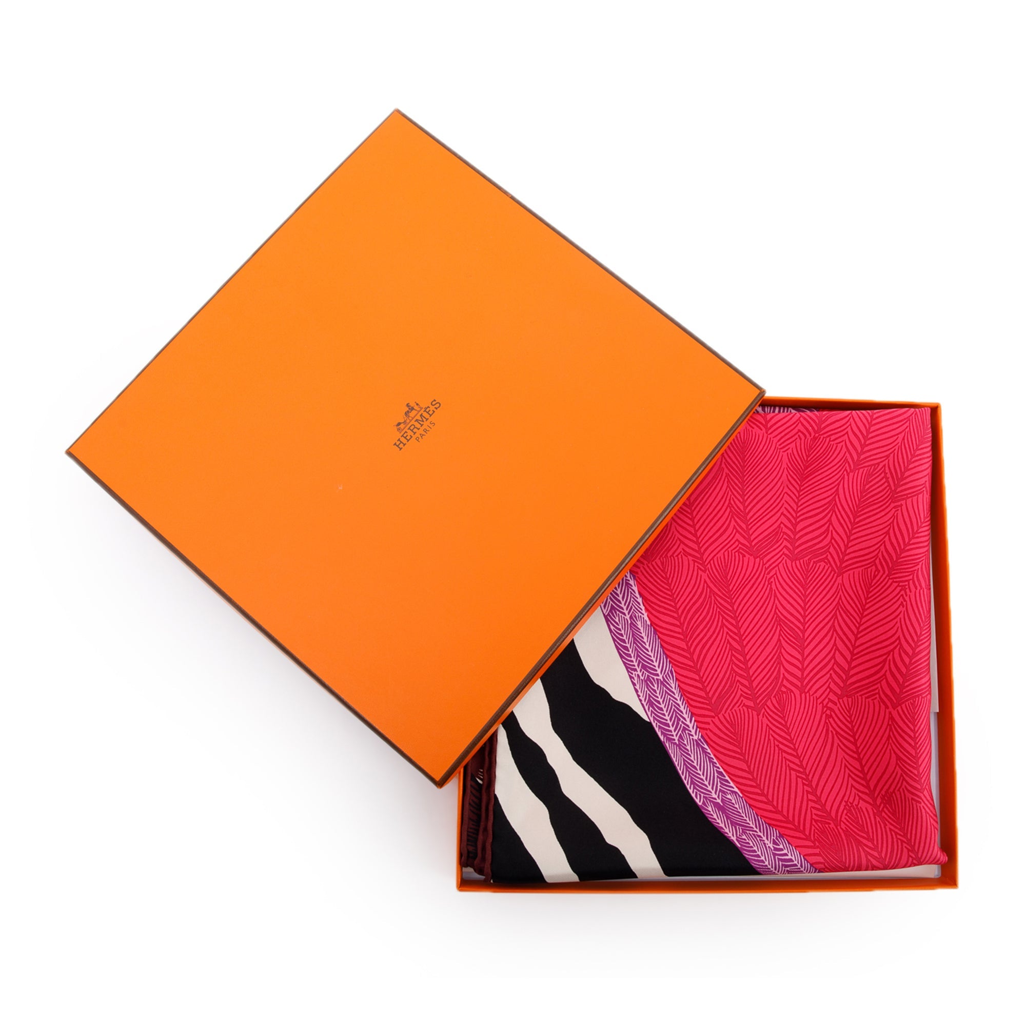 Hermes 'Zebra Pegasus by Alice Shirley' Silk Scarf 90 w/ Box