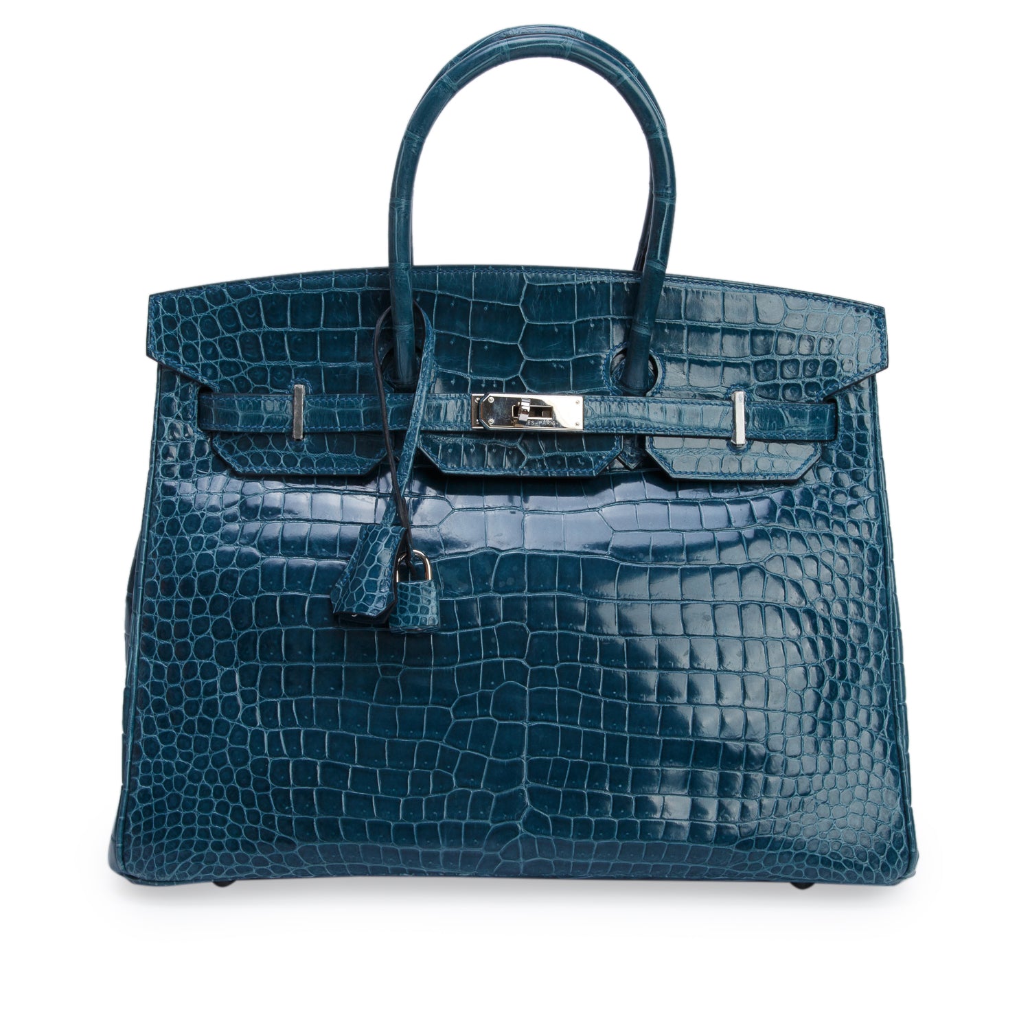 Hermes Bleu Izmir Porosus Crocodile Birkin 35