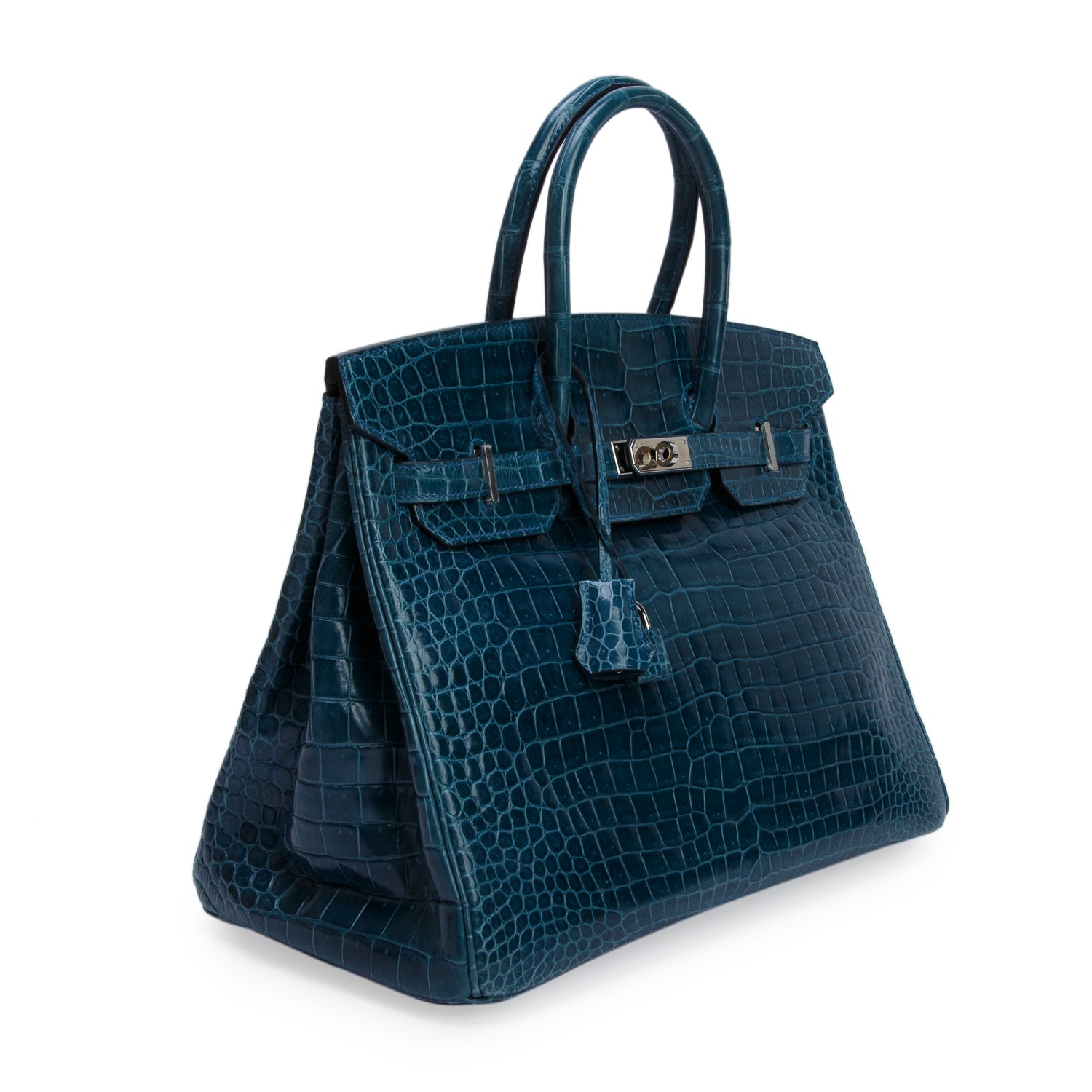 Hermes Bleu Izmir Porosus Crocodile Birkin 35