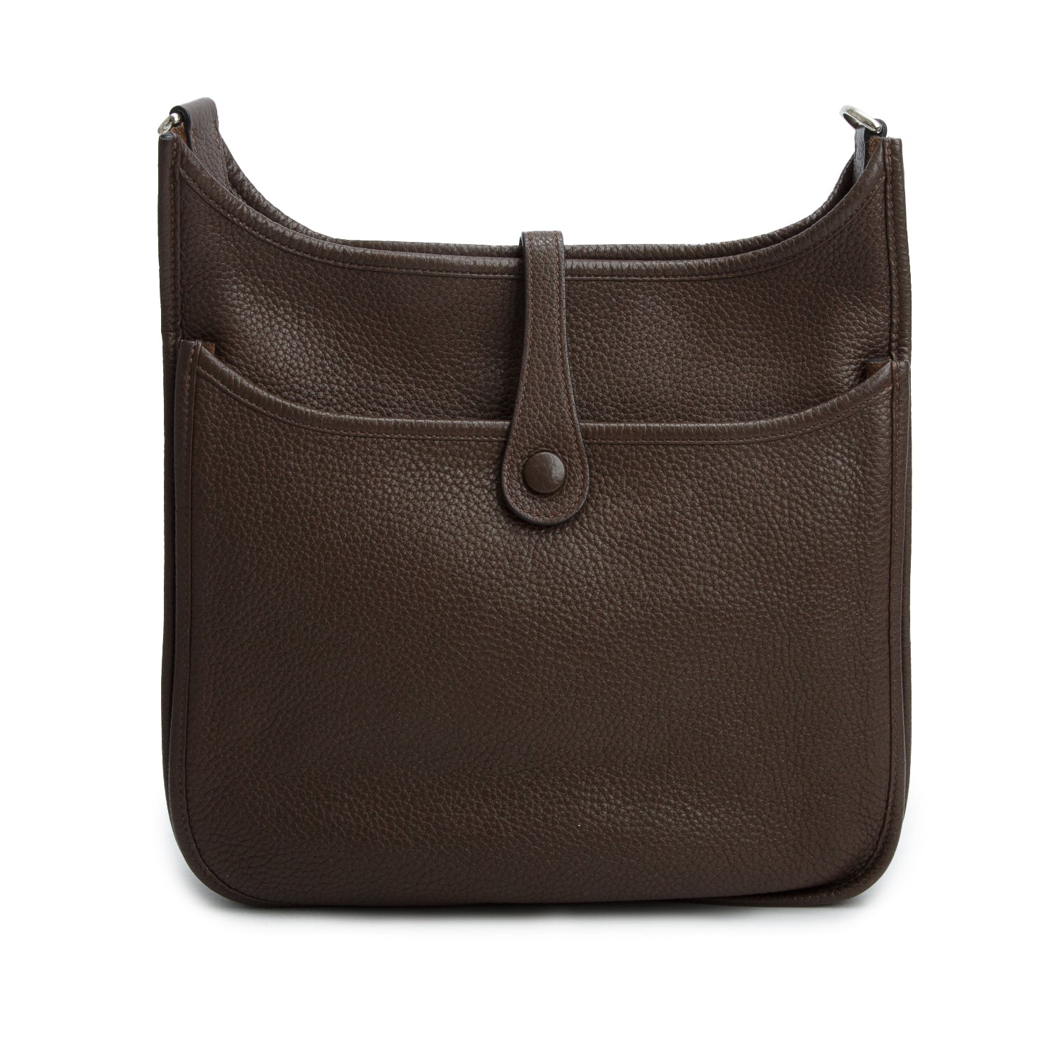 Hermes Chocolate Taurillon Clemence Evelyne III 29 Bag
