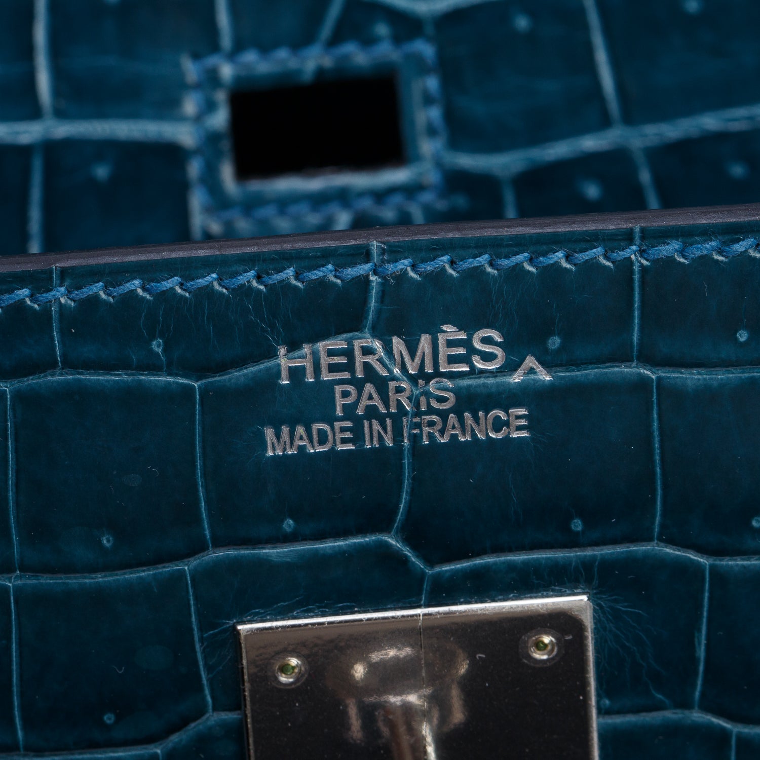 Hermes Bleu Izmir Porosus Crocodile Birkin 35