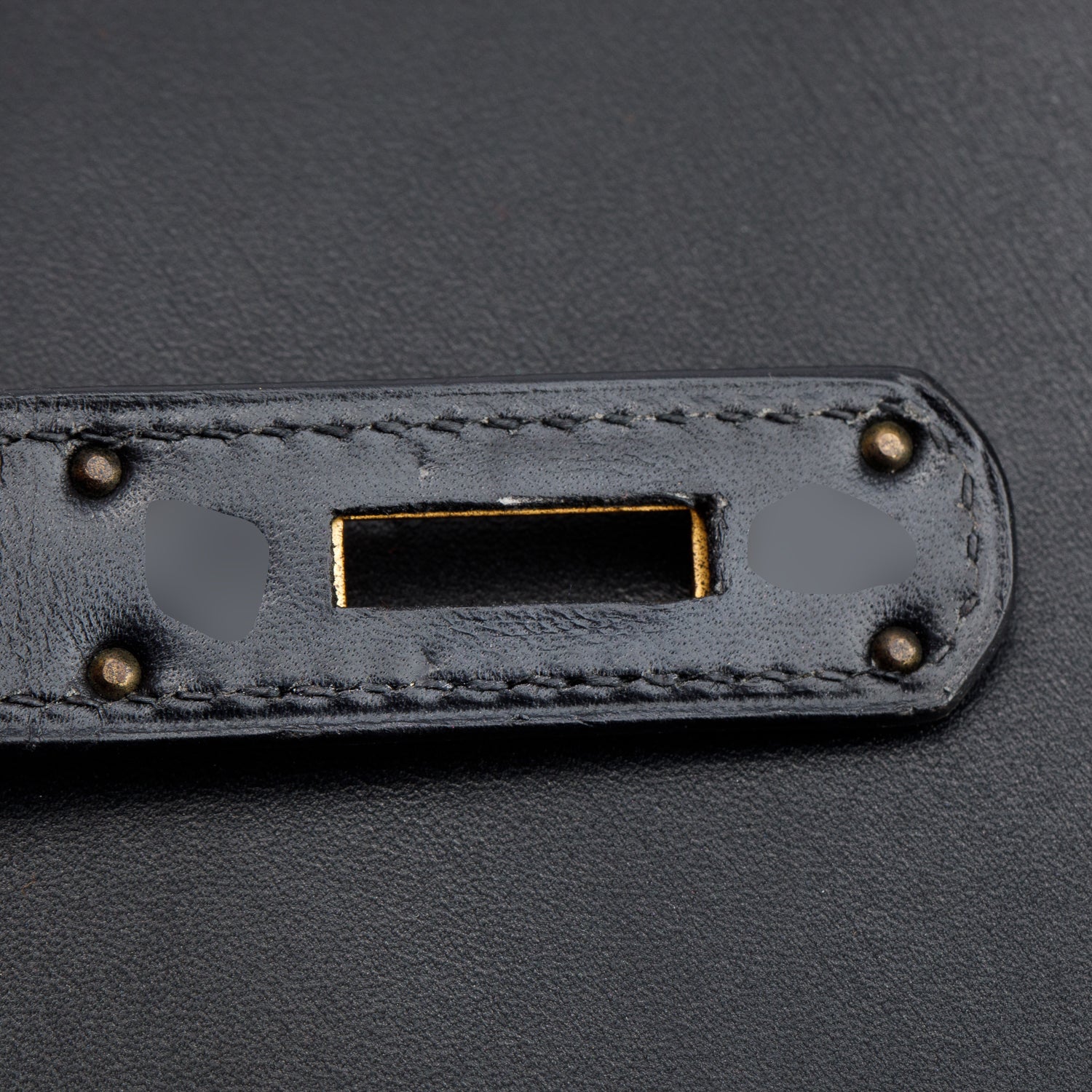 Hermes Vintage Noir Box Kelly Sellier 32 w/ Strap