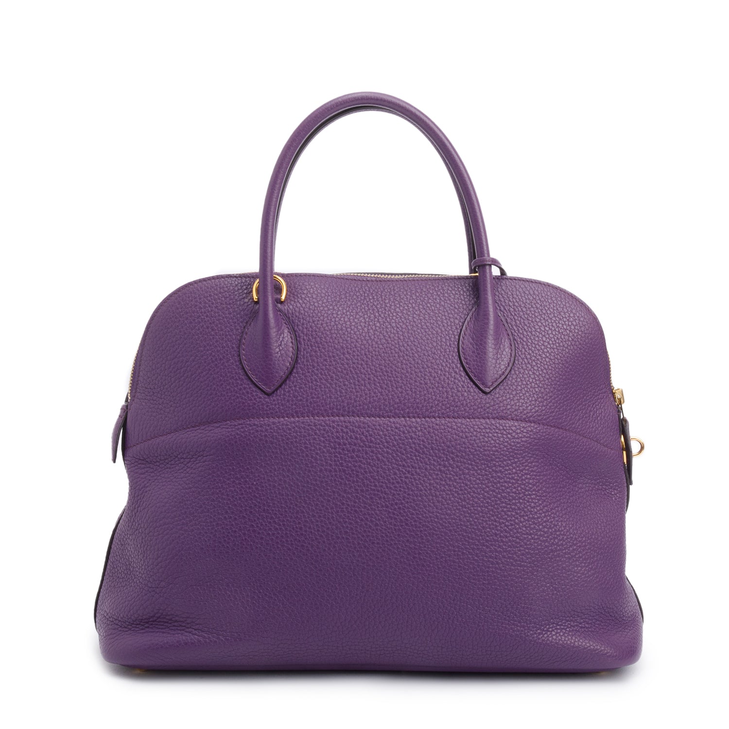 Hermes Ultraviolet Clemence Leather Bolide 35 w/ Strap