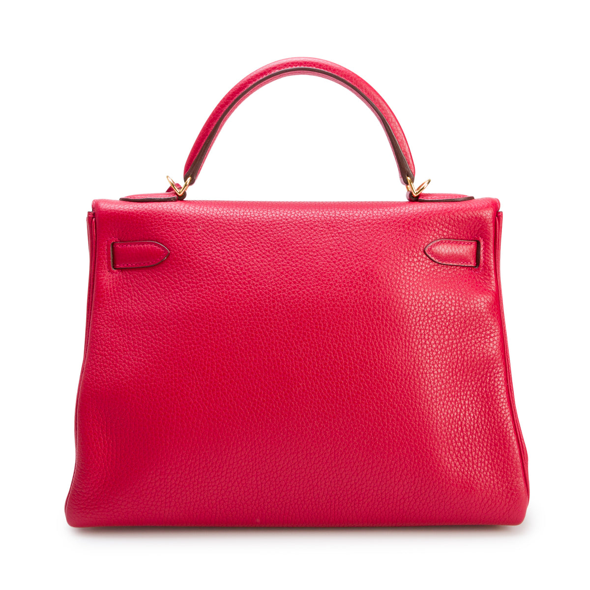 Hermes Red Taurillon Clemence Kelly II Retourne 32 w/ Strap