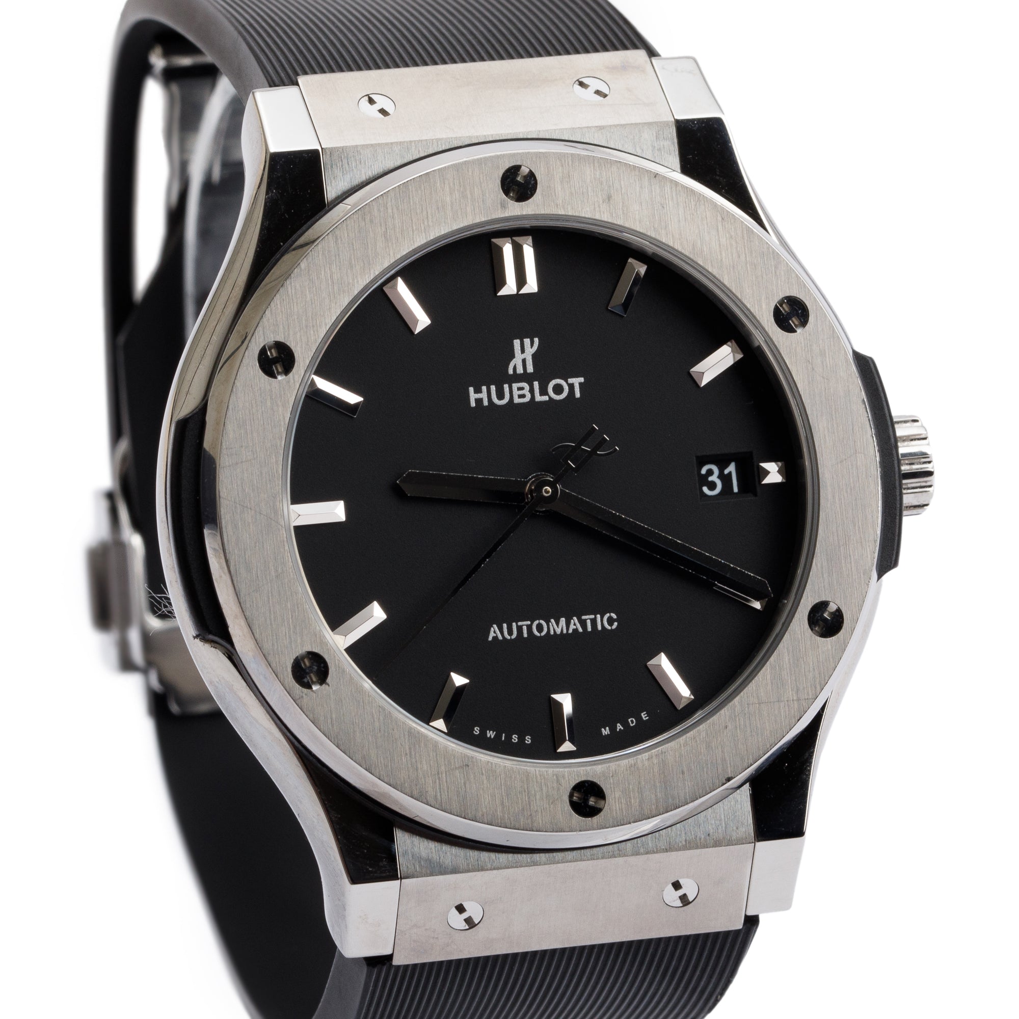 Hublot Titanium Classic Fusion 45 MM Automatic Watch w/ Box & Paper