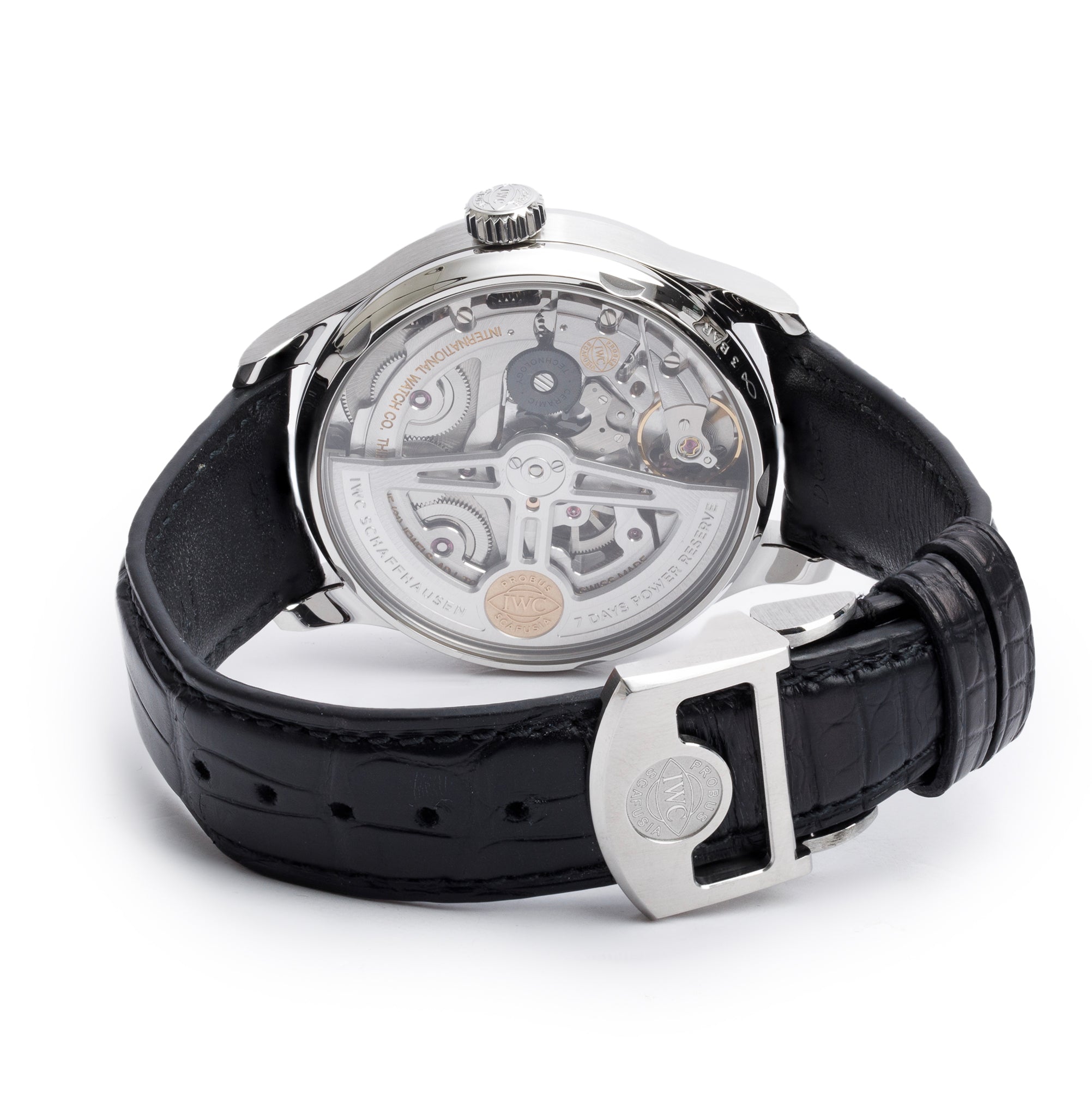 IWC 2021 Stainless Steel Portugieser 42.3 MM Automatic Watch Red Dial IW500714 w/ Box & Papers