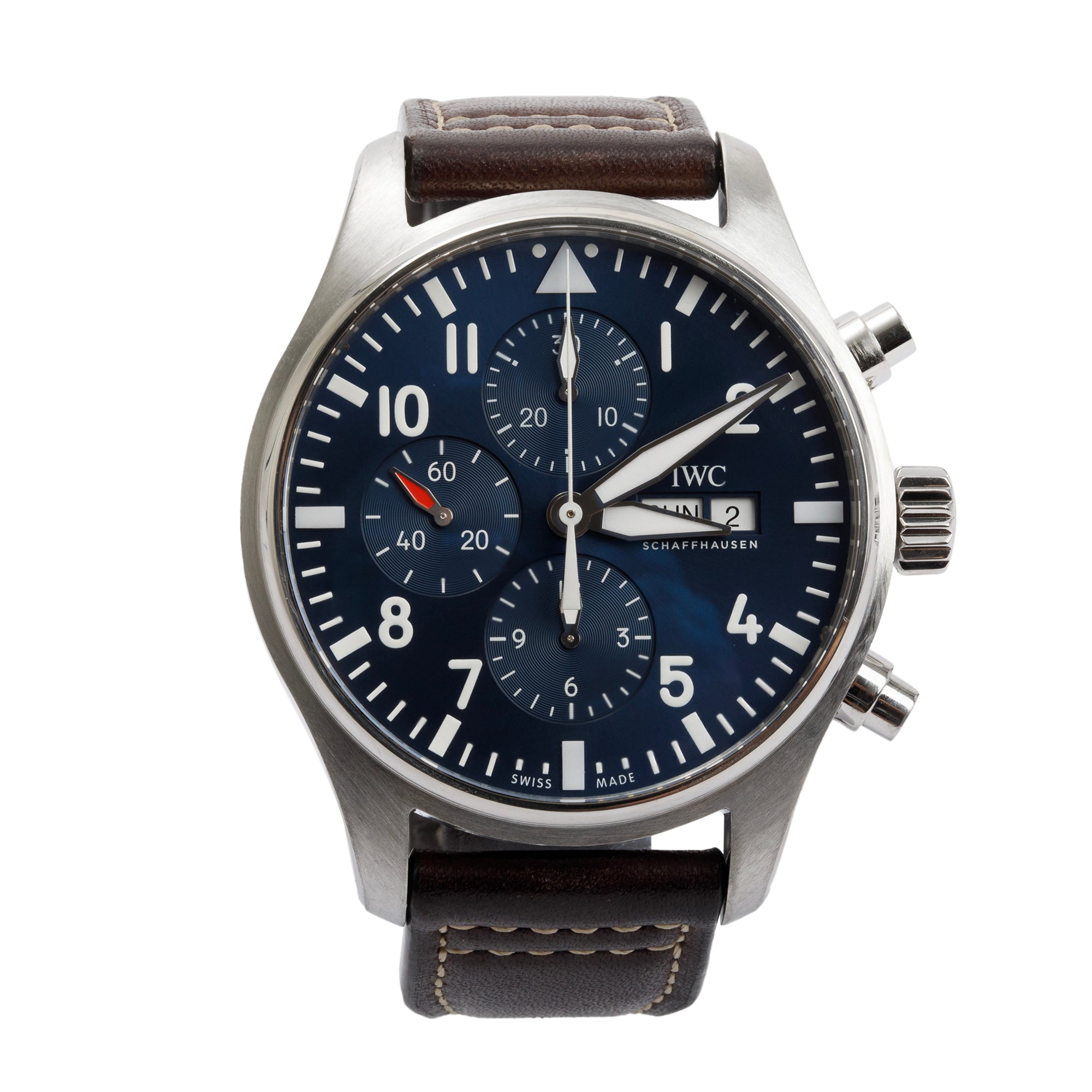IWC Stainless Steel Le Petit Prince 43 MM Pilot Chronograph Automatic Watch