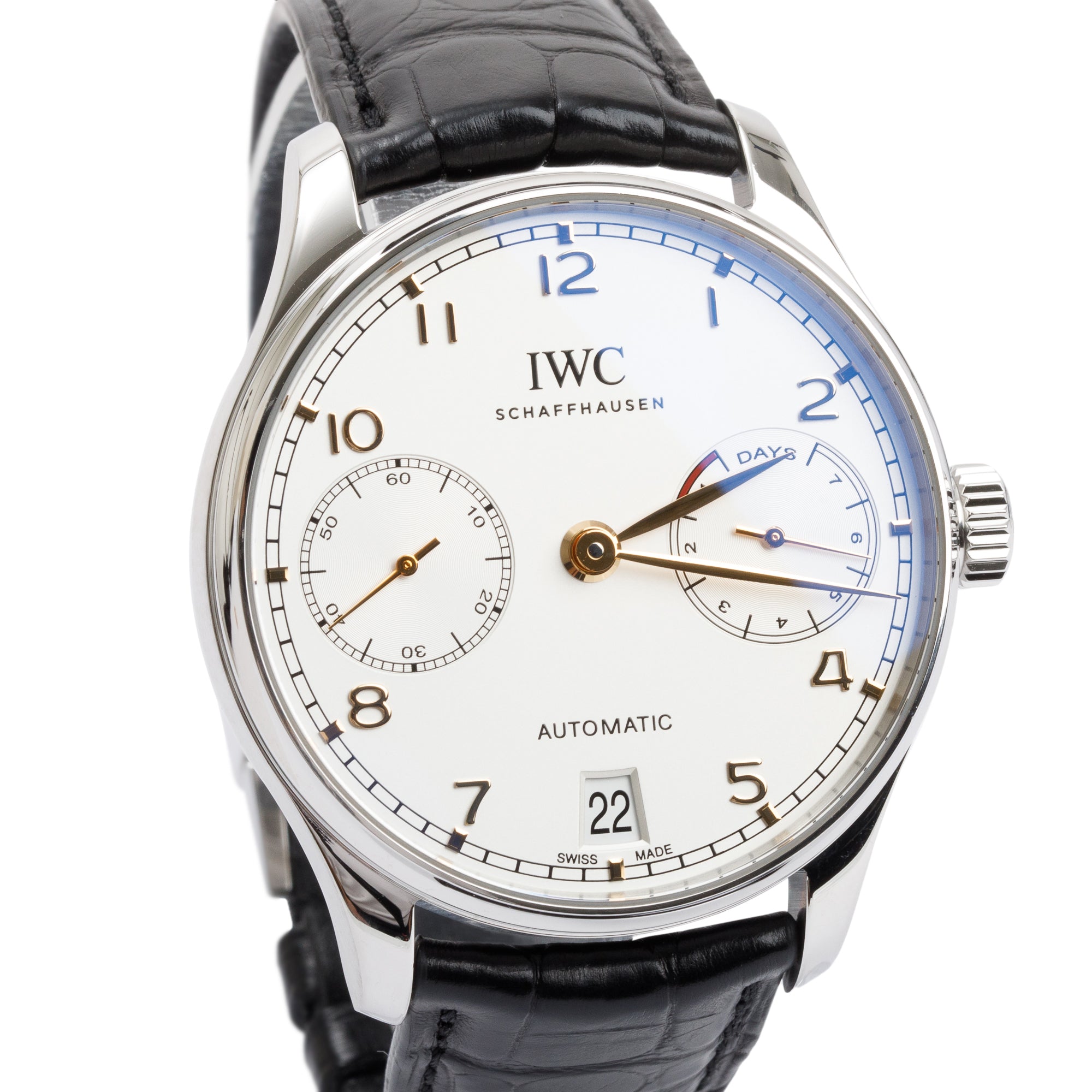 IWC Stainless Steel Portugieser 42.3 MM 7 Day Reserve Automatic Watch w/ Box & Papers