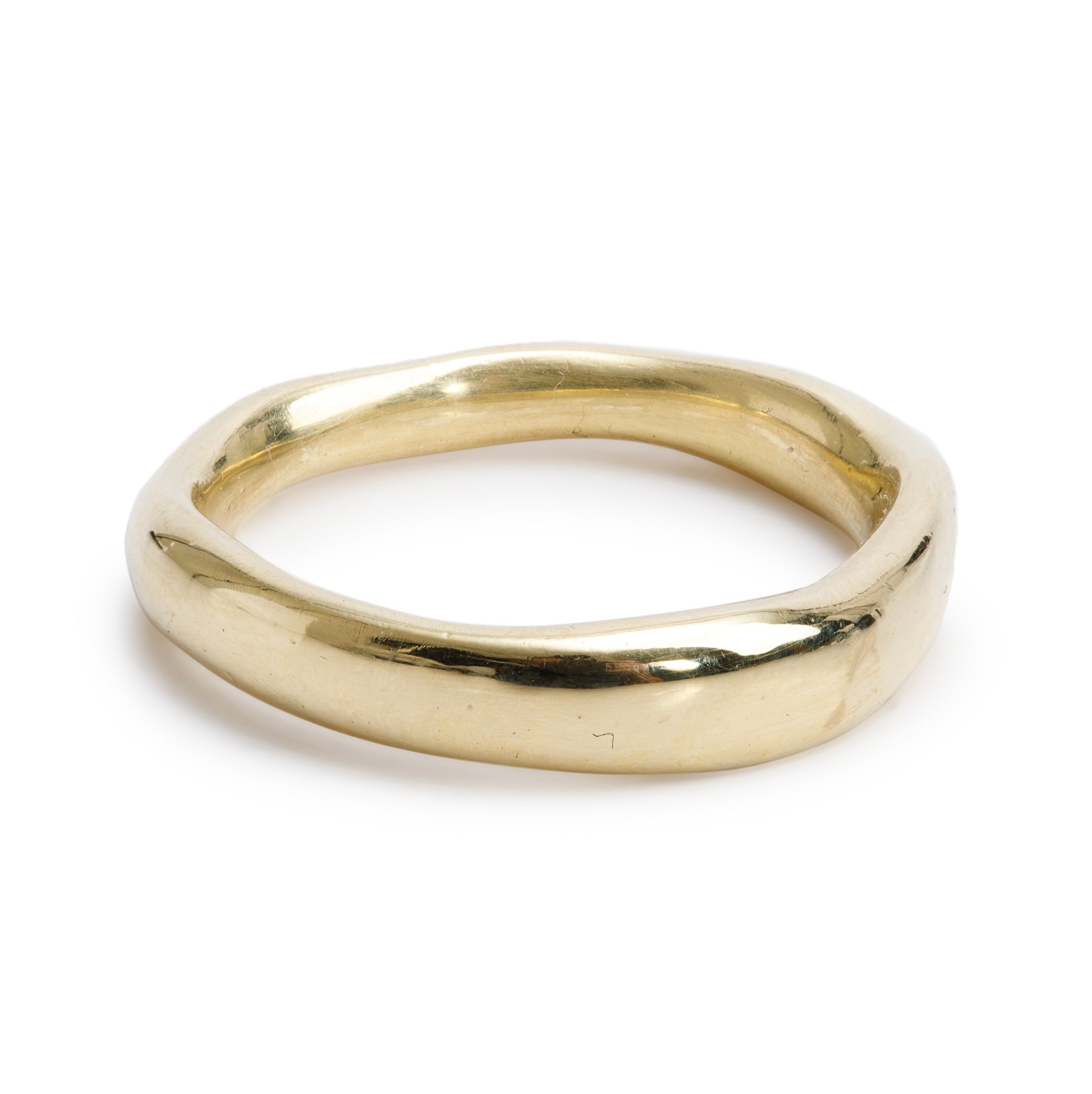 Ippolita 18k Yellow Gold Shiny Wide Squiggle Ring, Size 7