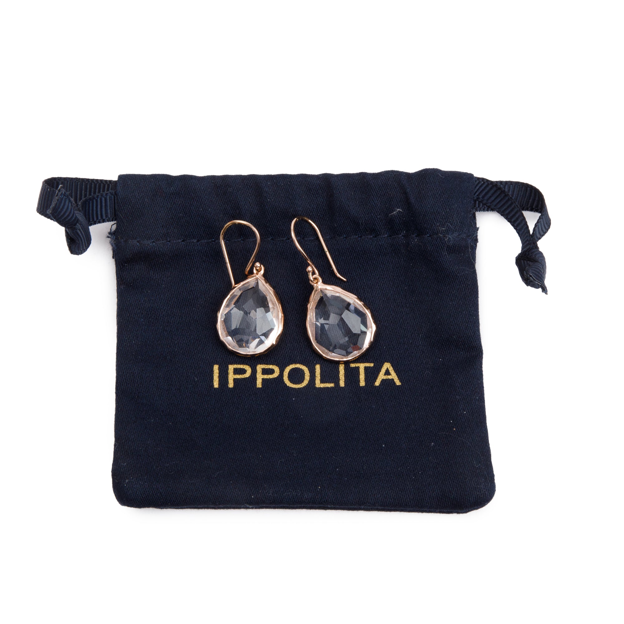 Ippolita Rose Gold Plated Sterling Silver Quartz Rock Candy Small Drop Earrings