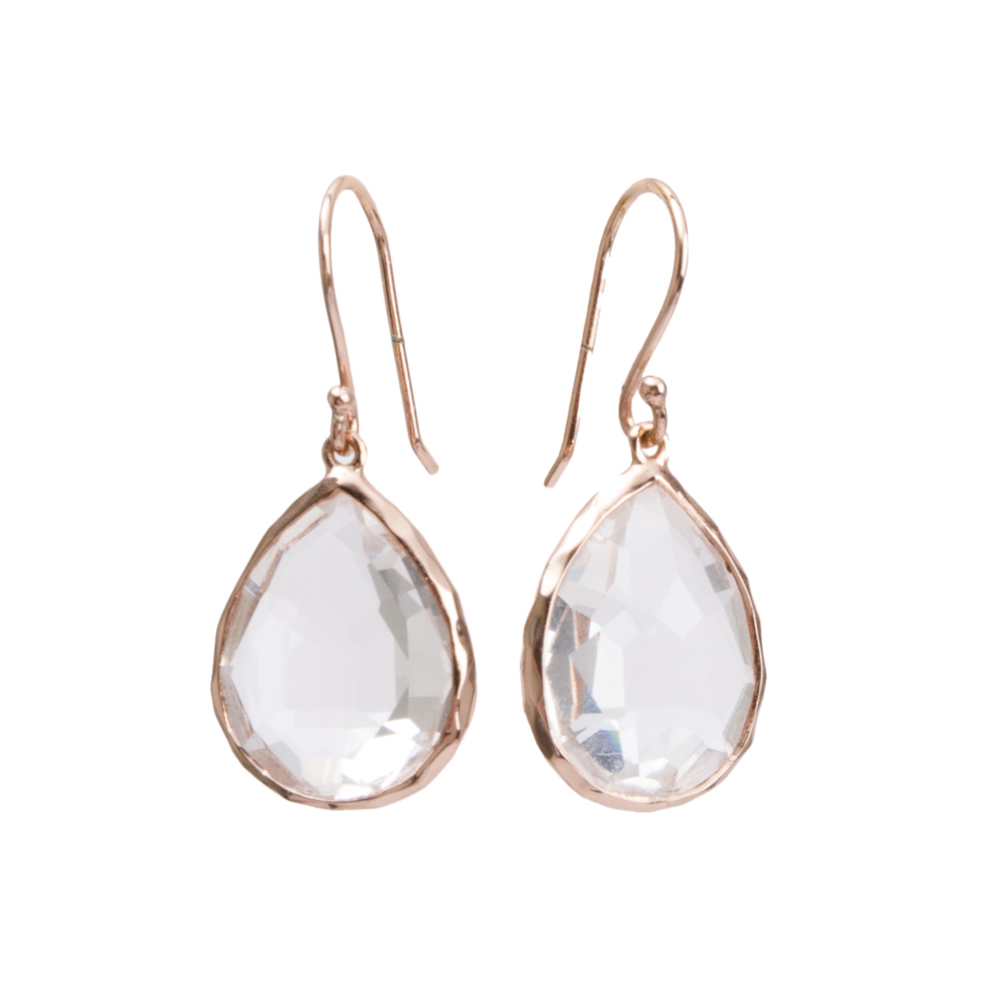 Ippolita Rose Gold Plated Sterling Silver Quartz Rock Candy Small Drop Earrings