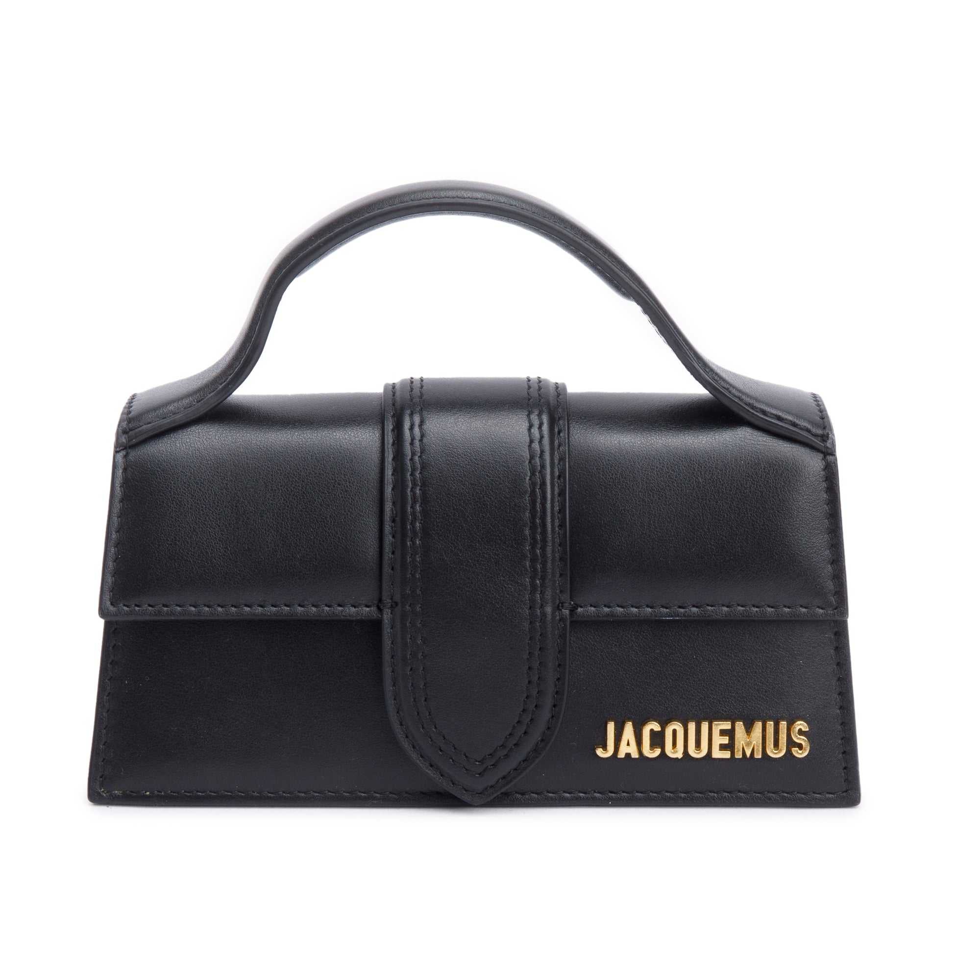 Jacquemus Black Leather Le Bambino Bag w/ Strap