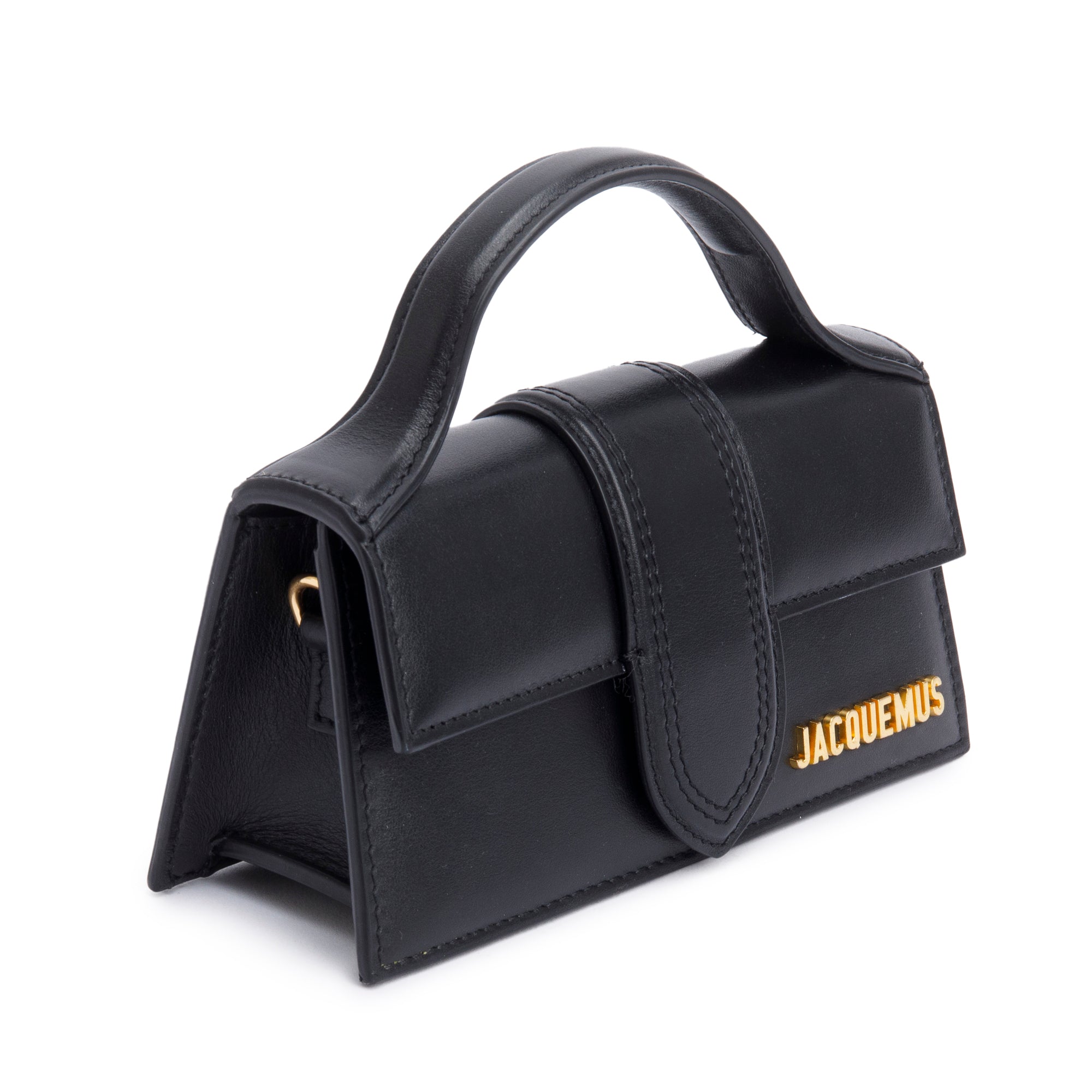 Jacquemus Black Leather Le Bambino Bag w/ Strap