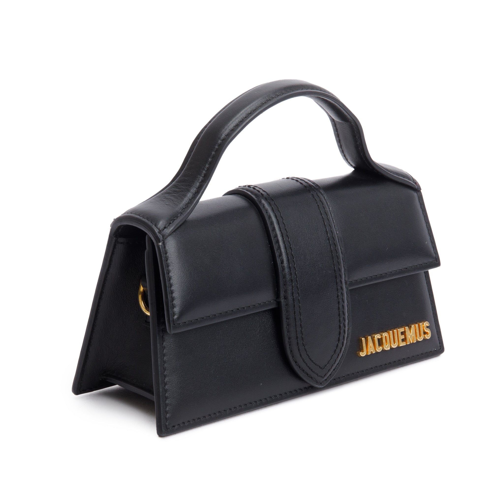 Jacquemus Black Leather Le Bambino Bag w/ Strap