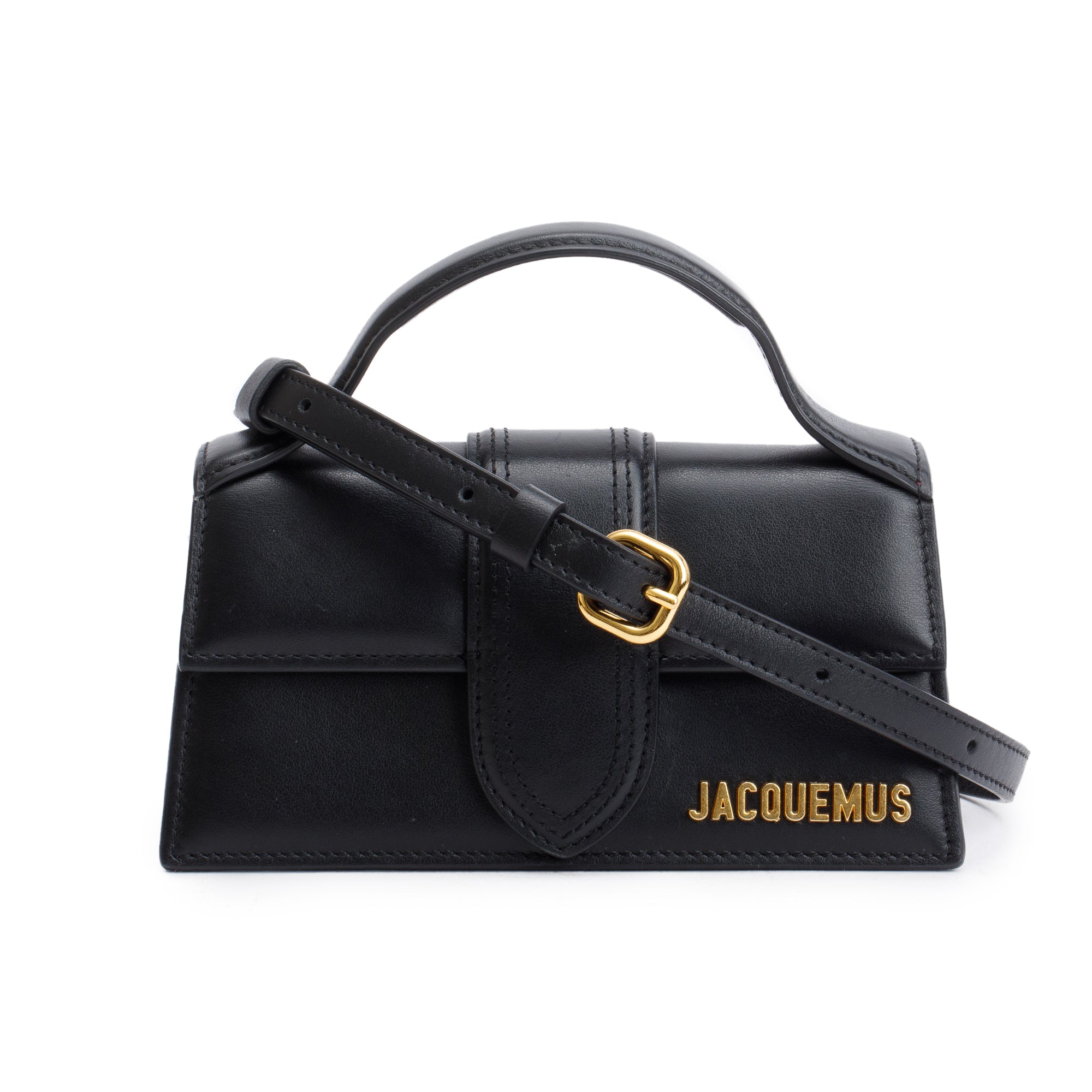 Jacquemus Black Leather Le Bambino Bag w/ Strap