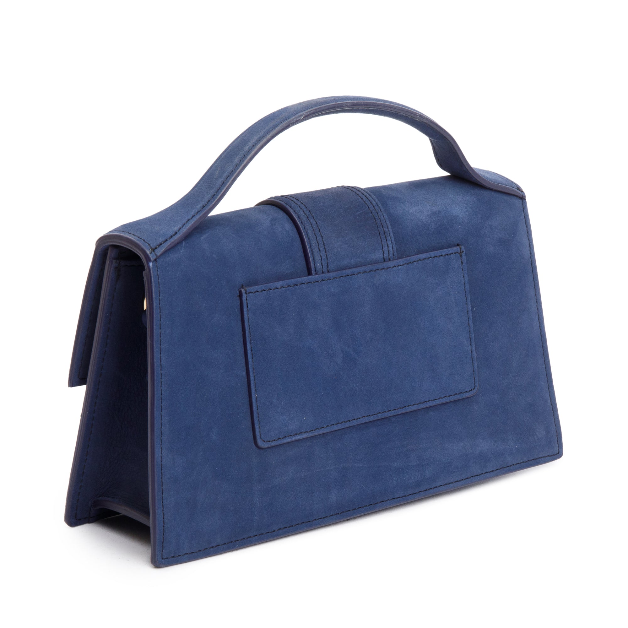 Jacquemus Blue Suede Le Bambino Handle Bag