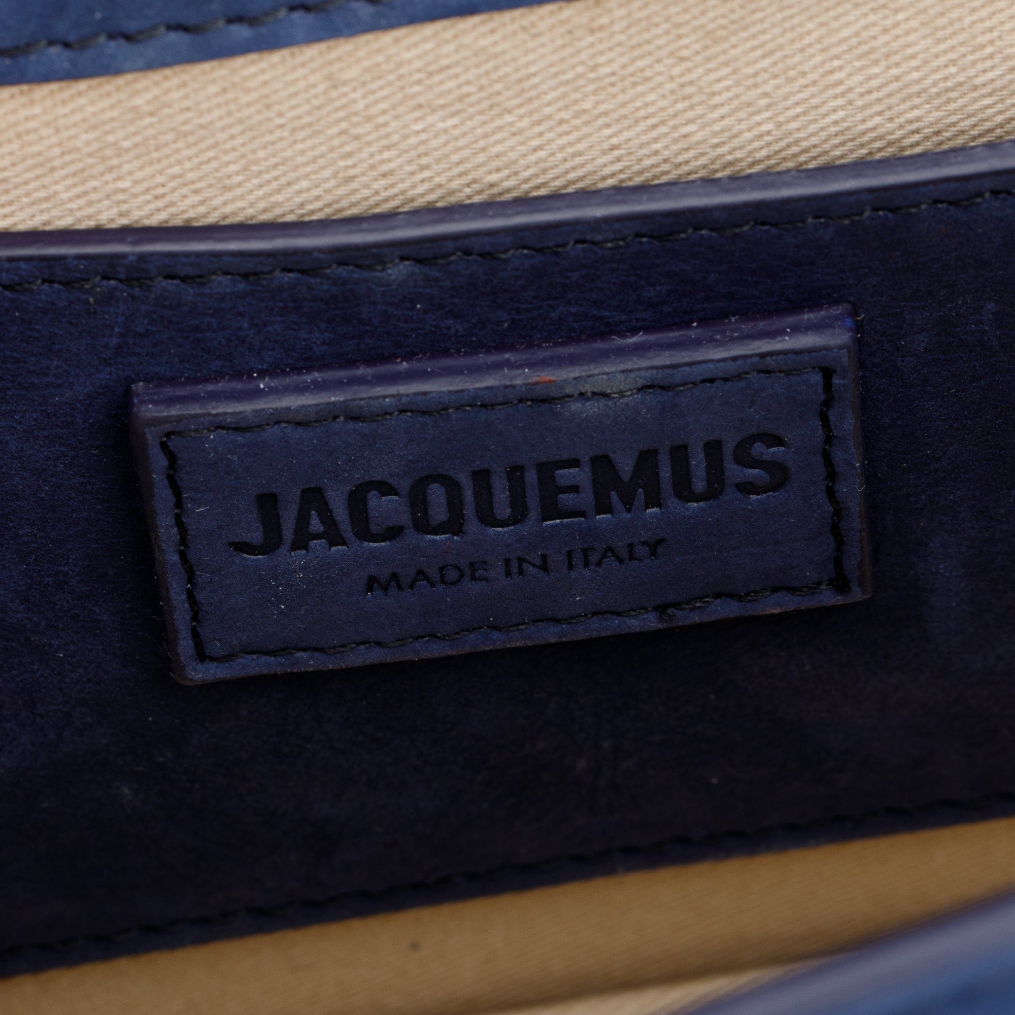 Jacquemus Blue Suede Le Bambino Handle Bag