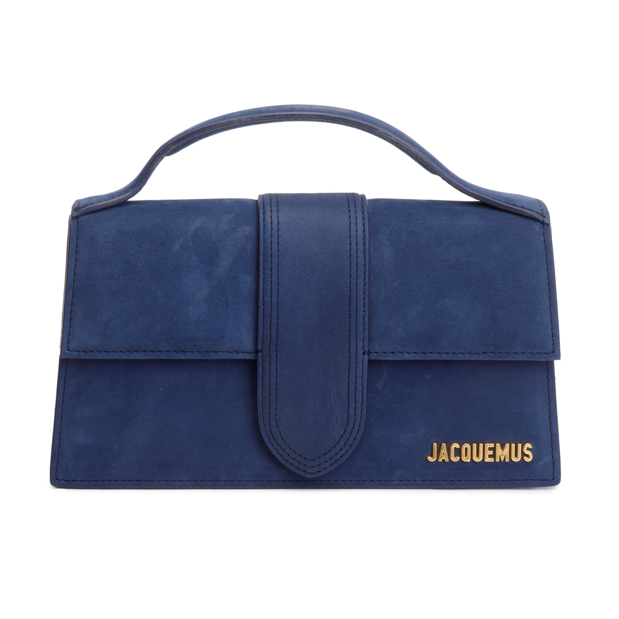 Jacquemus Blue Suede Le Bambino Handle Bag