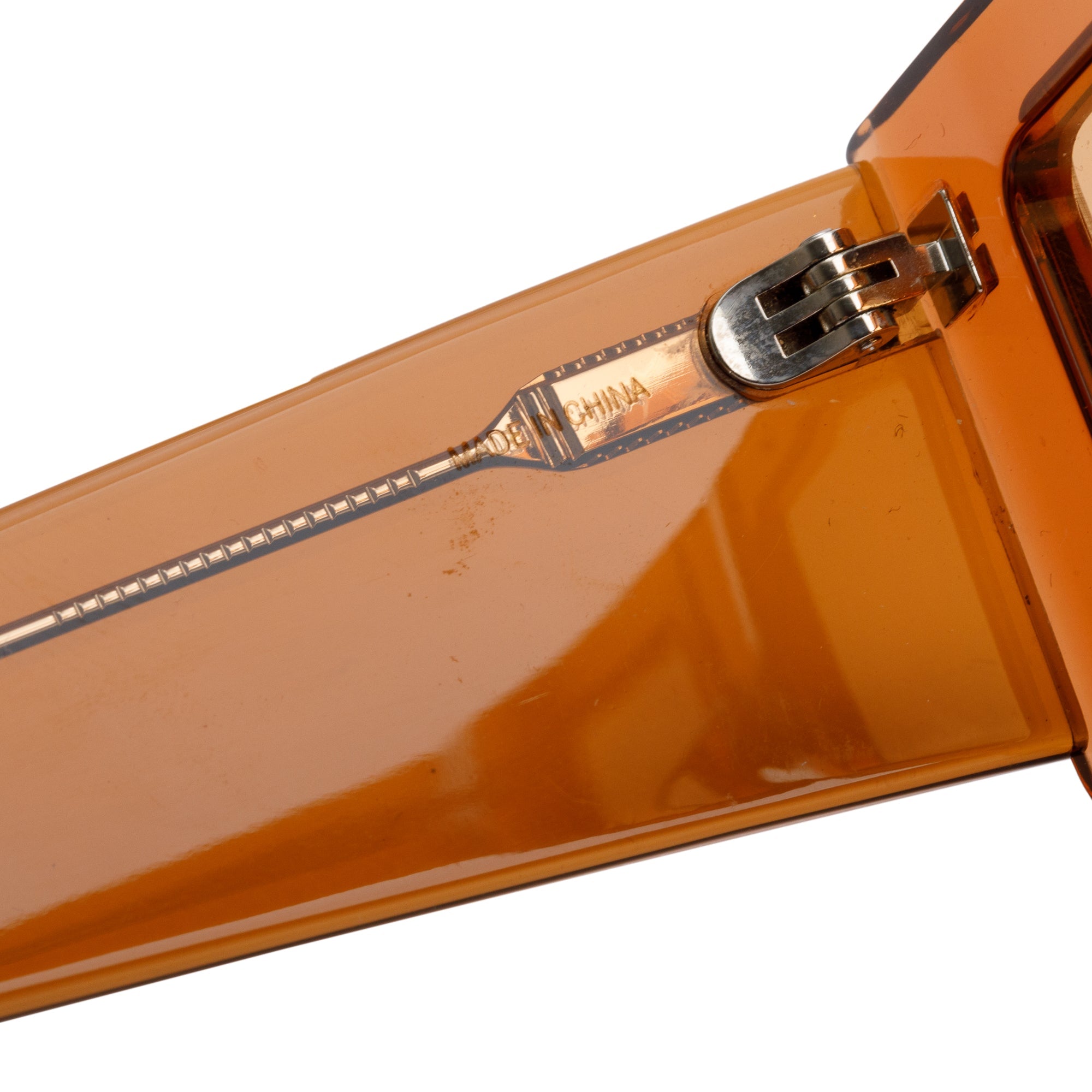 Jacquemus Brown Acetate Rectangular Sunglasses w/ Case