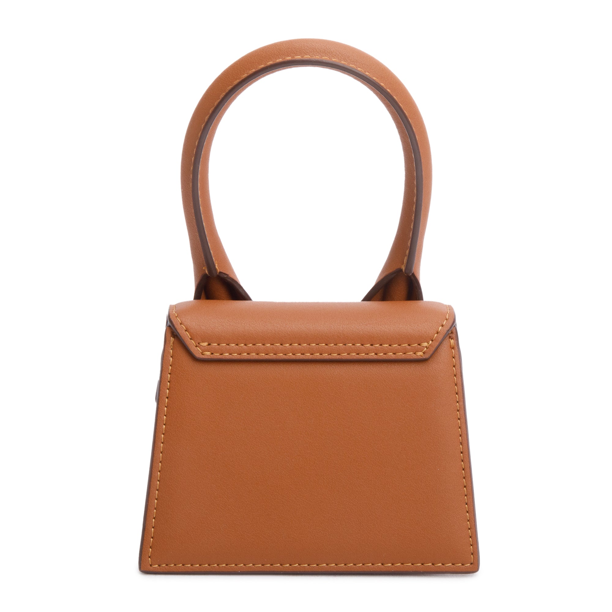Jacquemus Brown Calfskin Leather Mini Homme Le Chiquito Bag w/ Strap