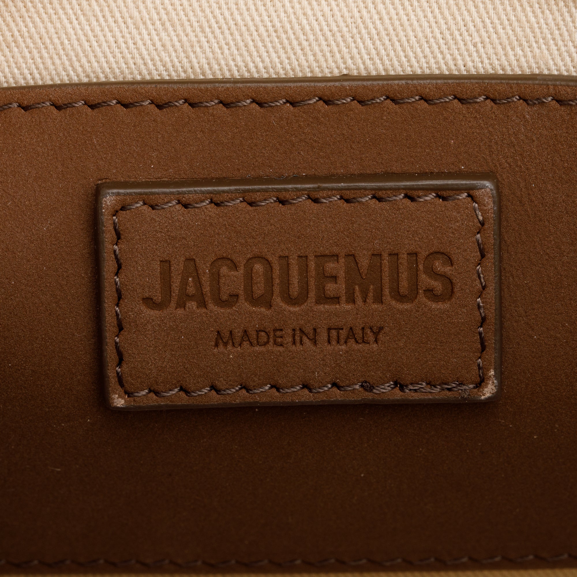 Jacquemus Brown Leather Le Grand Bambino Bag w/ Strap