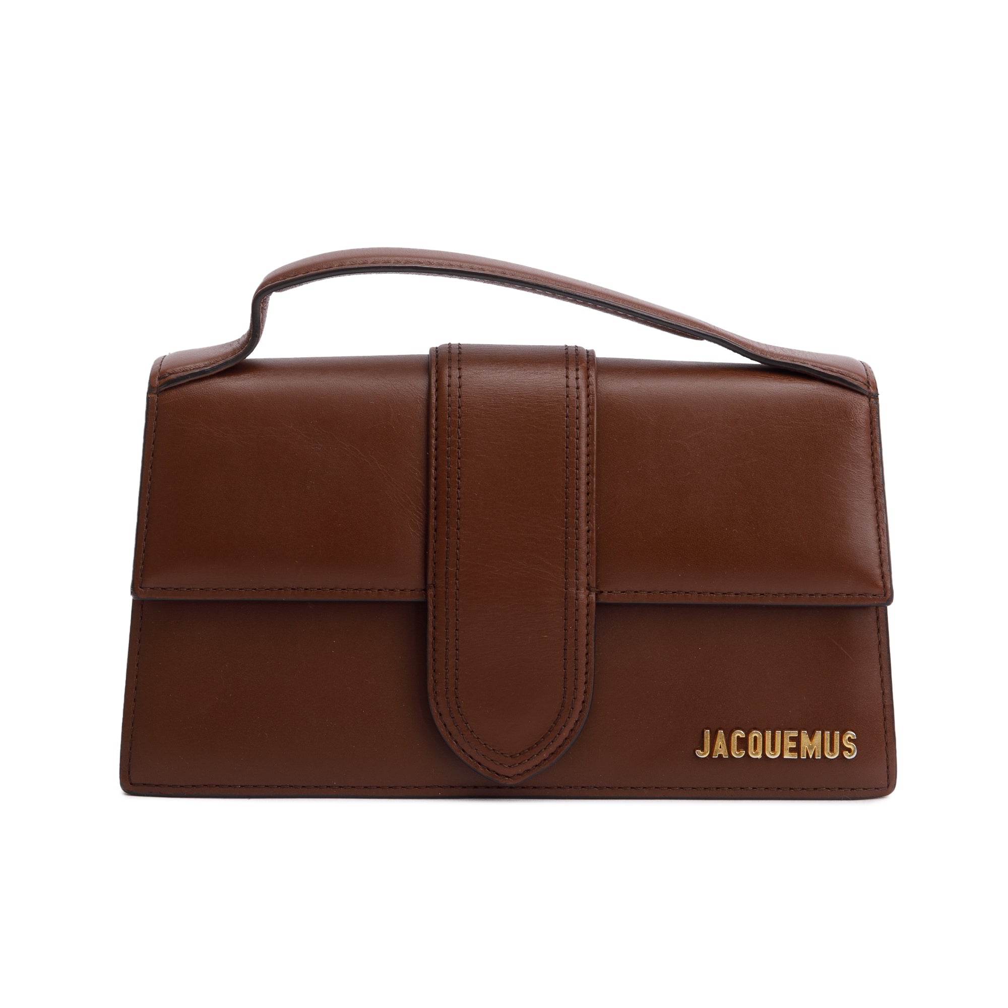 Jacquemus Brown Leather Le Grand Bambino Bag w/ Strap