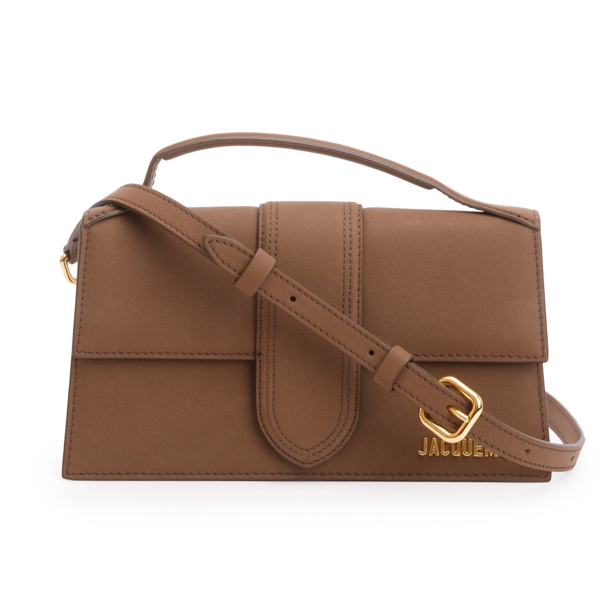 Jacquemus Brown Leather Le Grand Bambino Bag w/ Strap