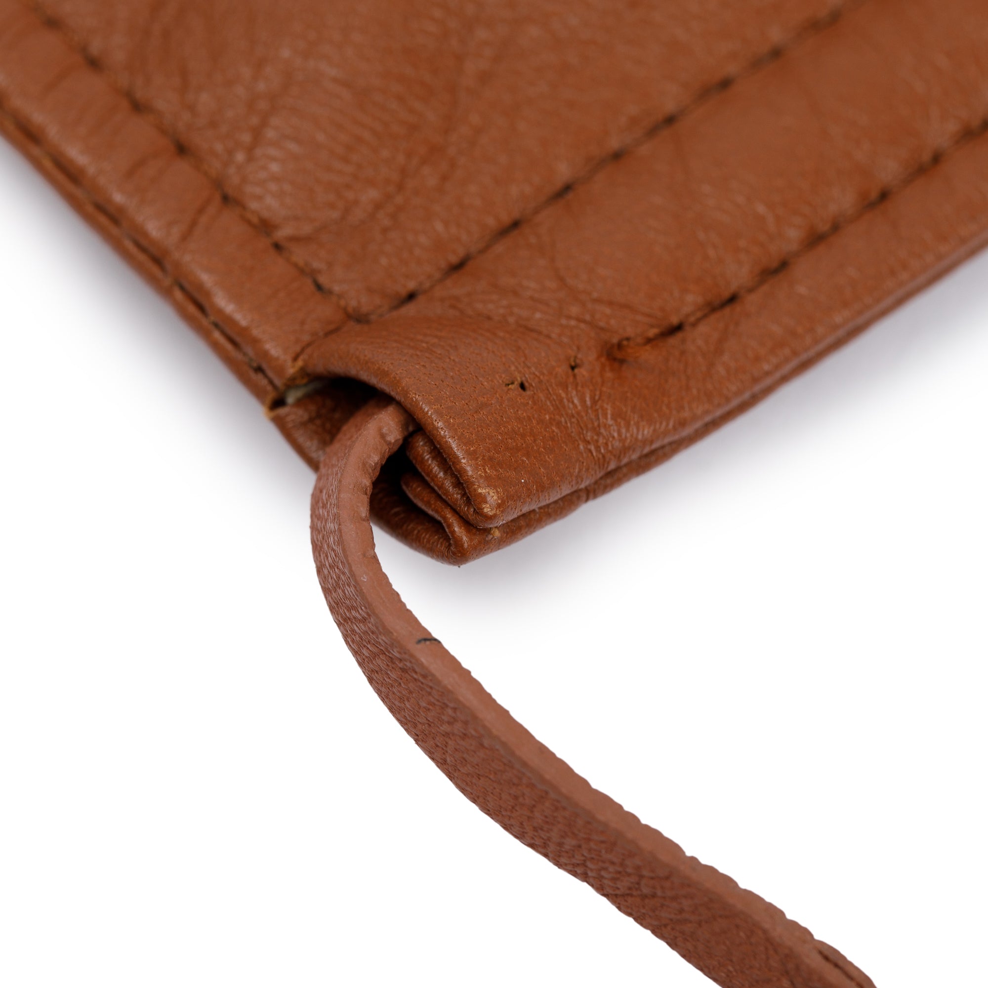 Jacquemus Brown Leather Le Pequeno Pochette Drawstring Bag